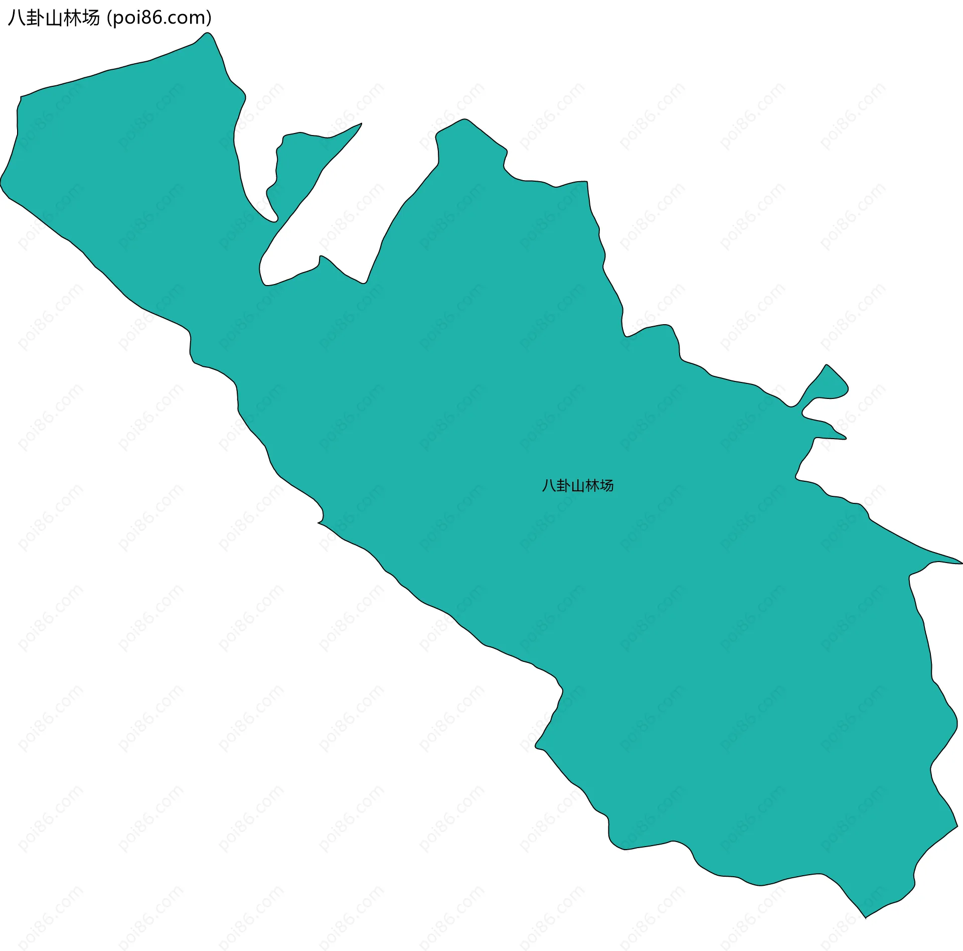 八卦山林场边界地图