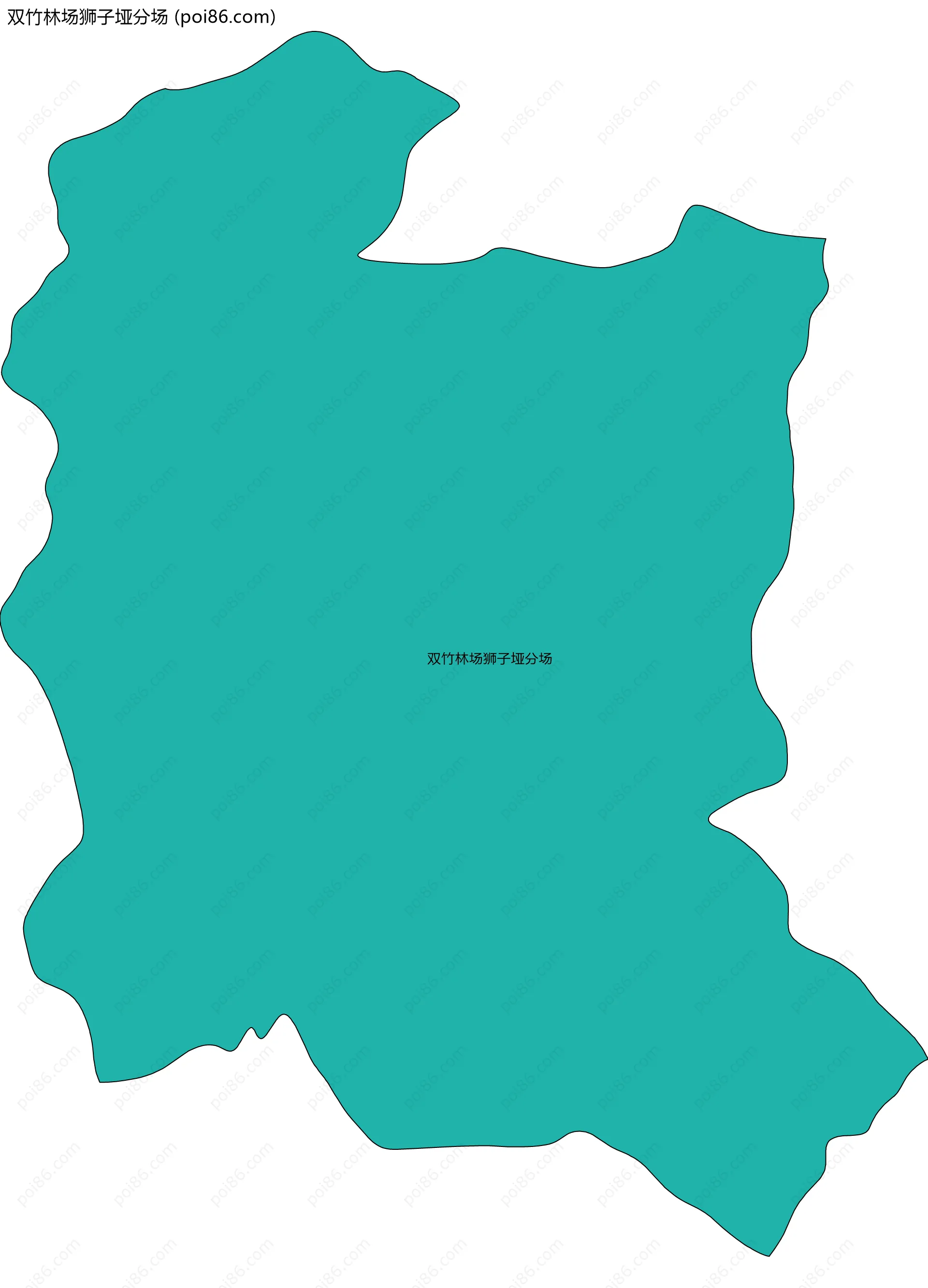 双竹林场狮子垭分场边界地图