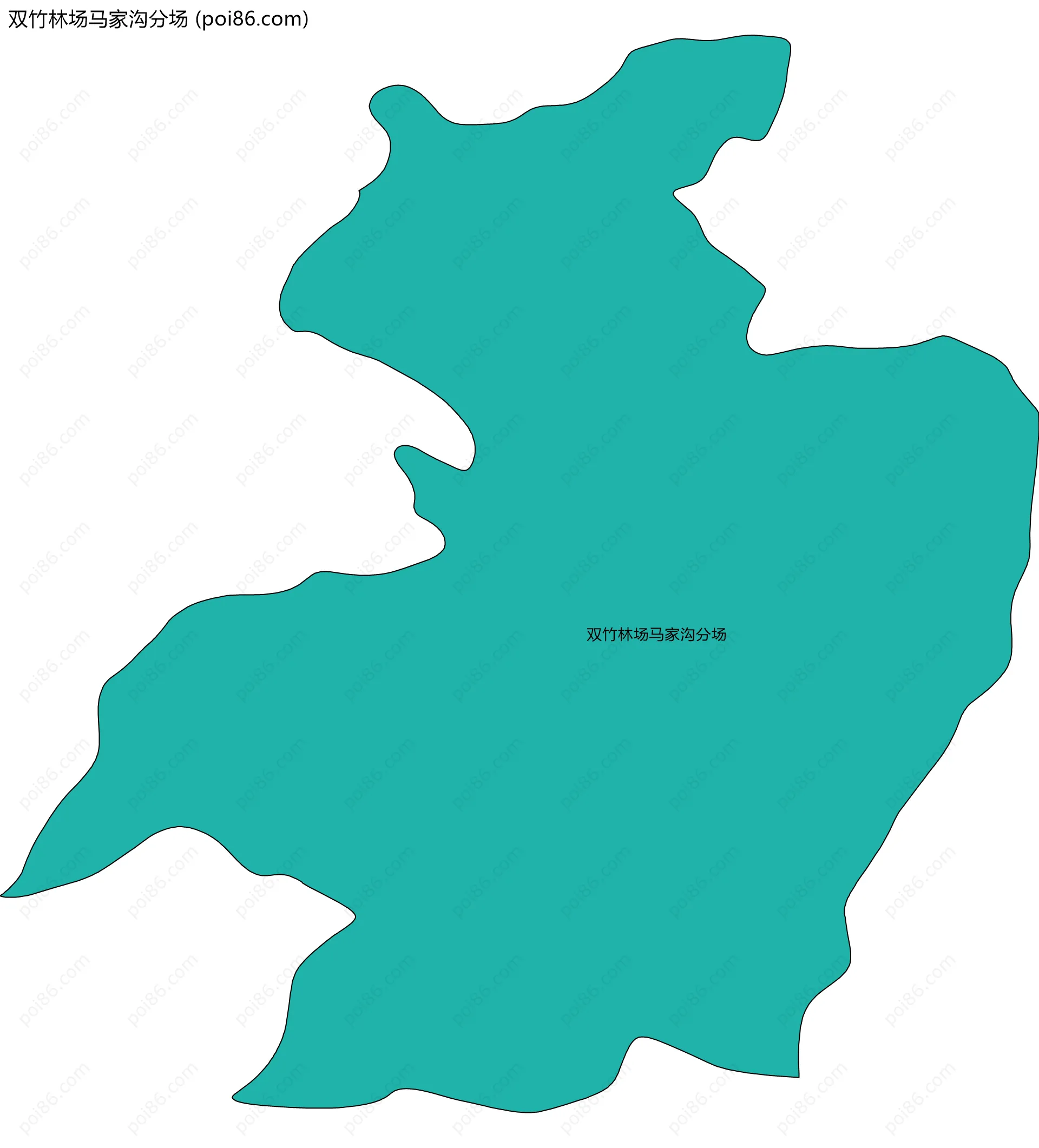 双竹林场马家沟分场边界地图