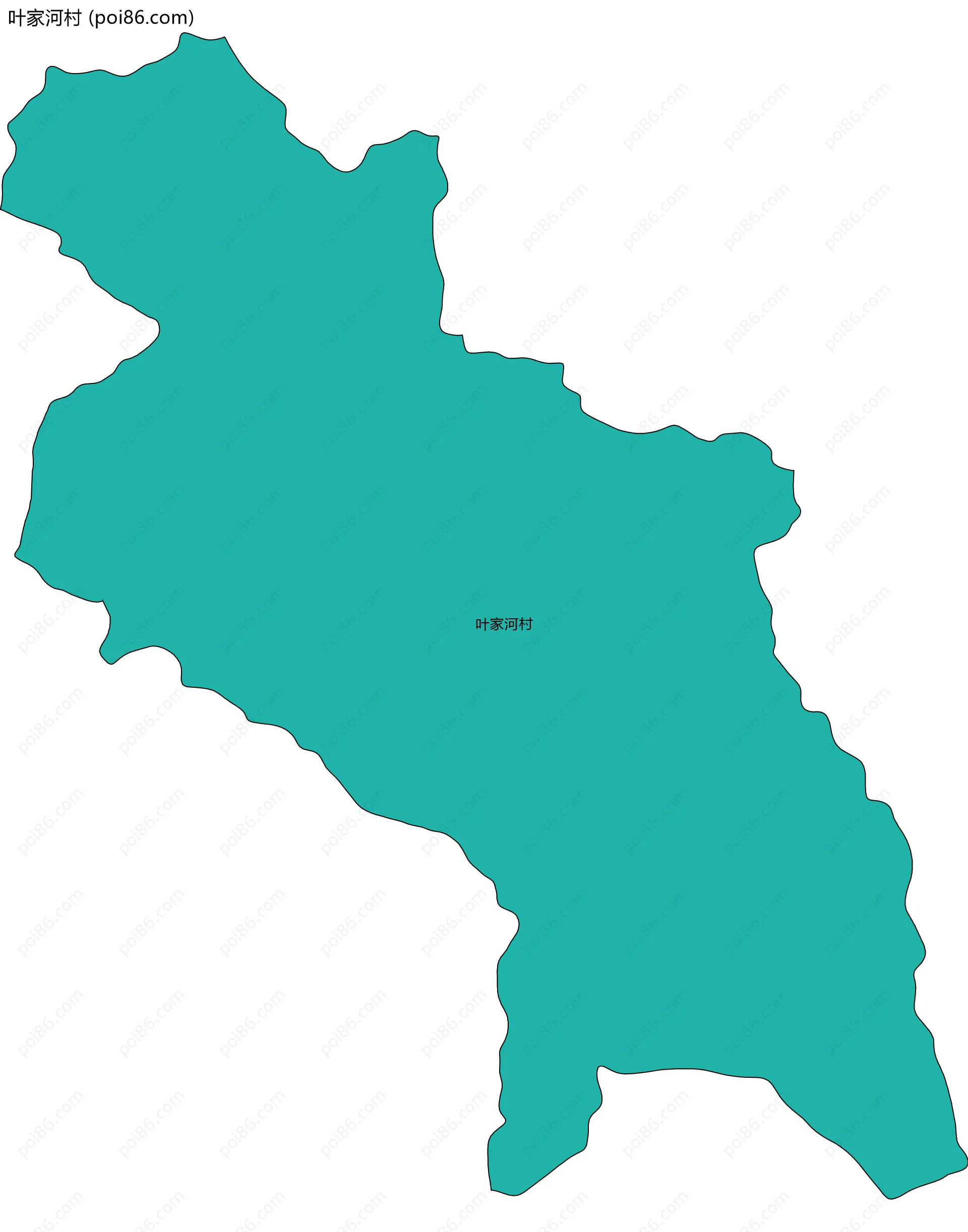 叶家河村边界地图