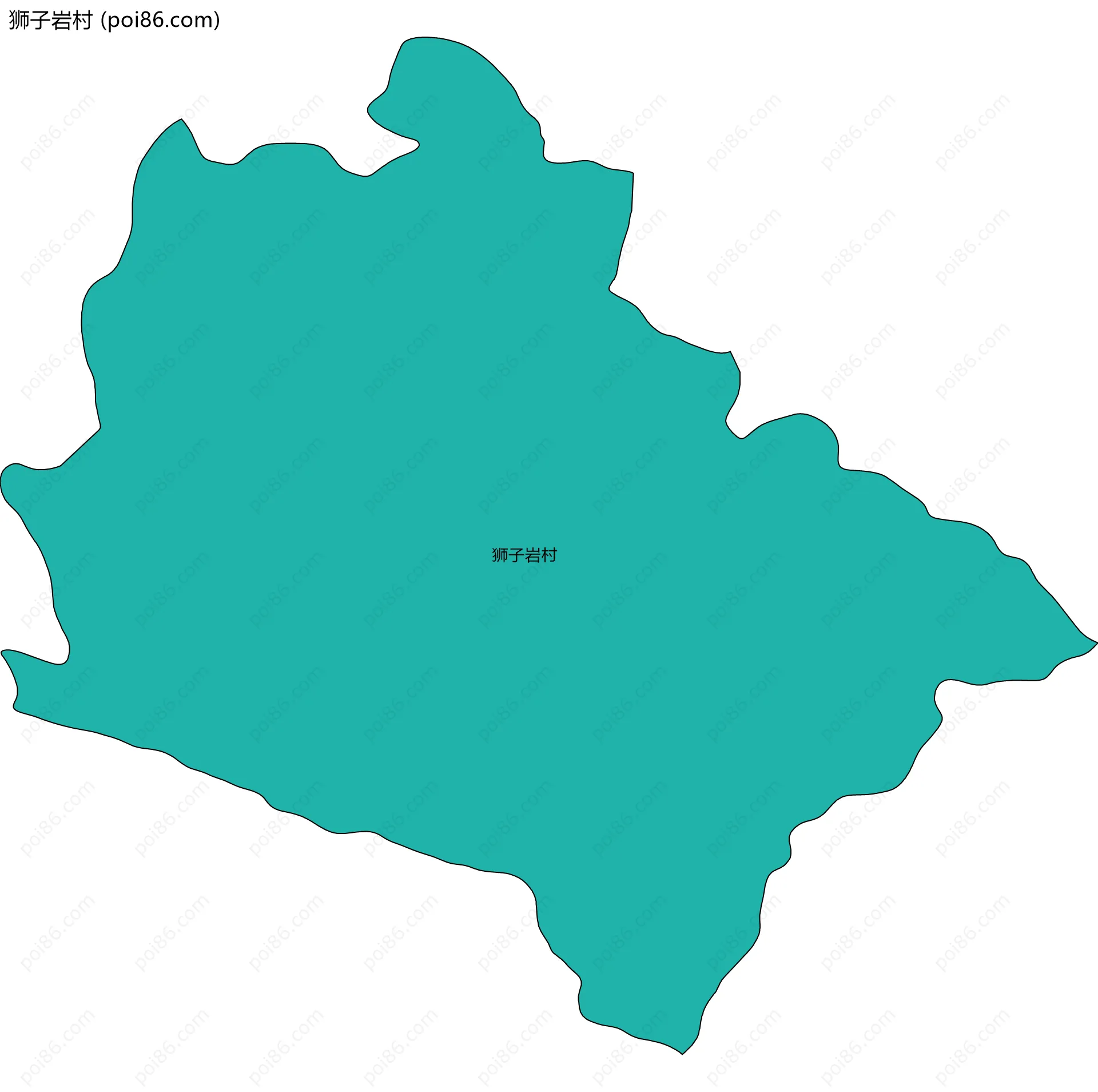 狮子岩村边界地图