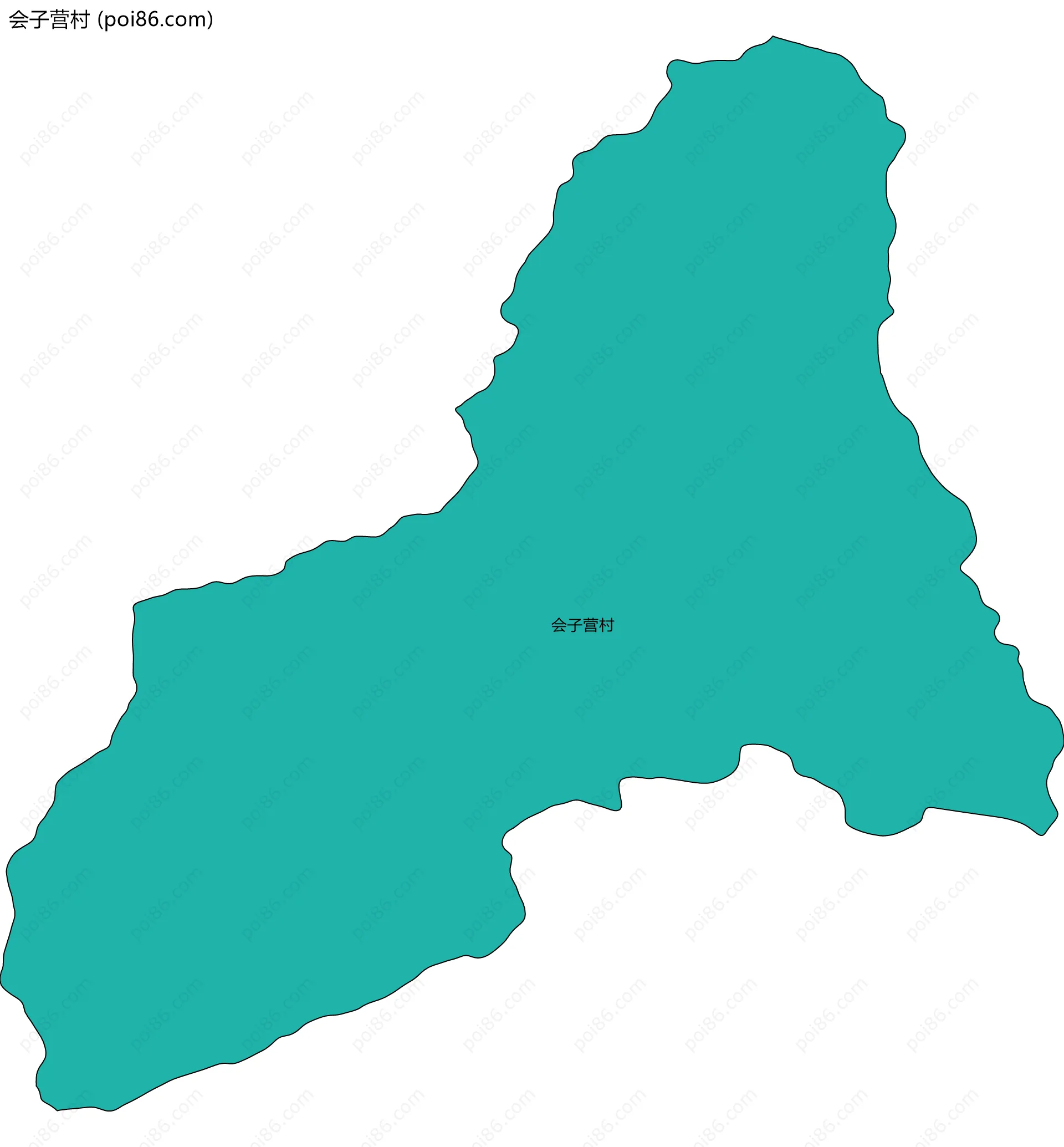 会子营村边界地图