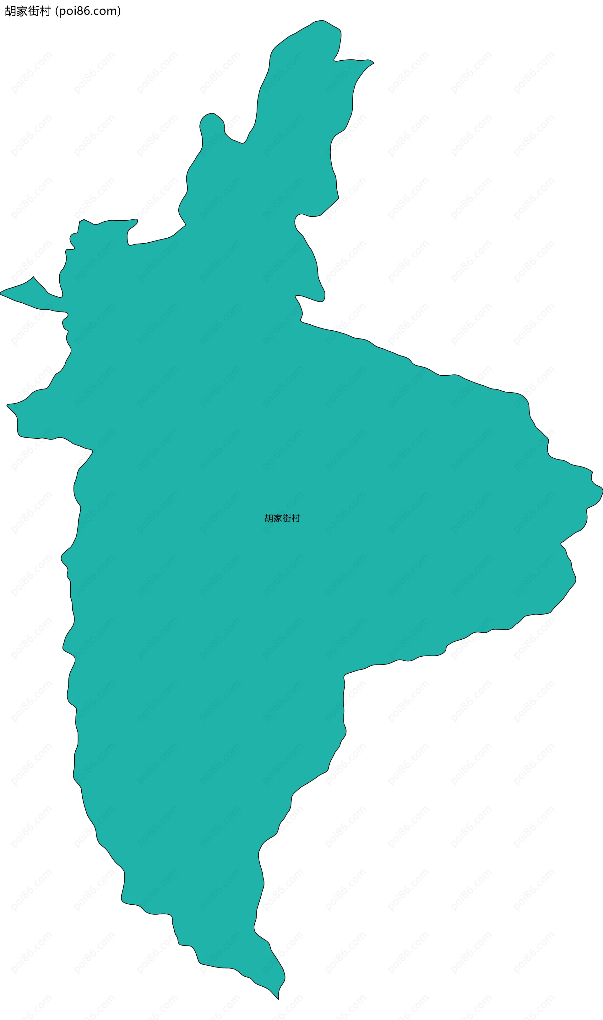 胡家街村边界地图