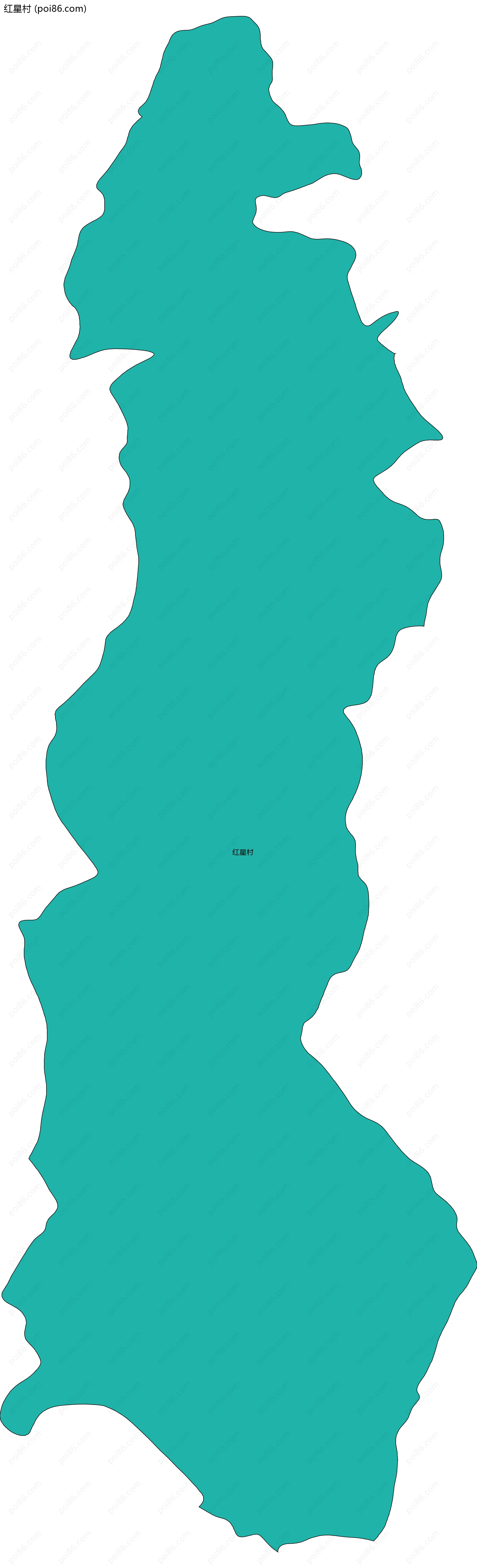 红星村边界地图