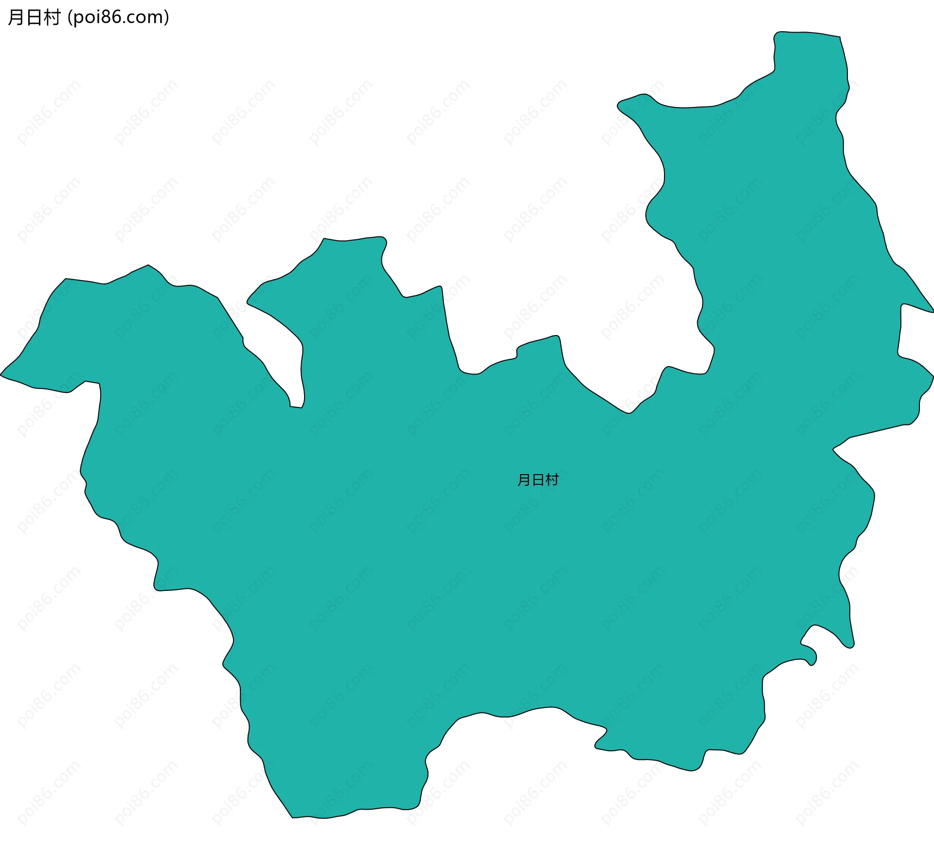 月日村边界地图
