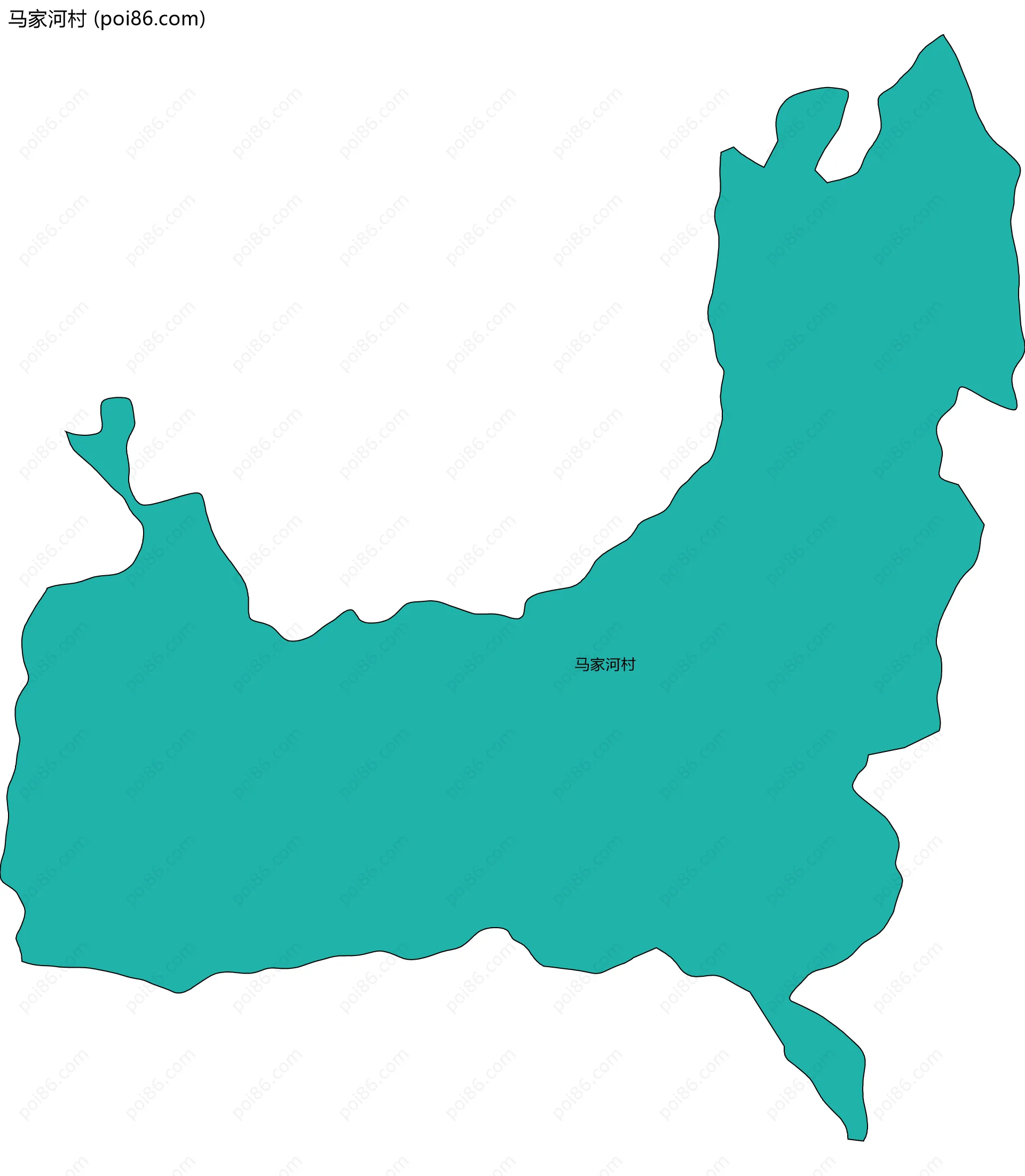 马家河村边界地图