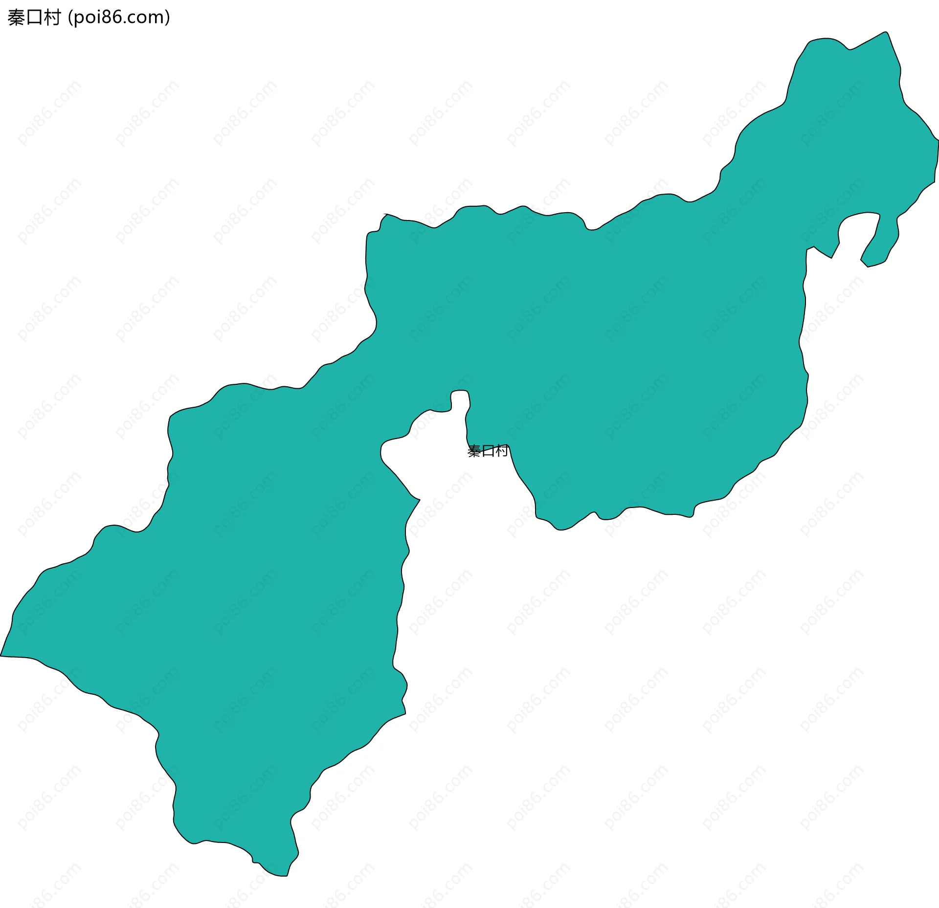 秦口村边界地图