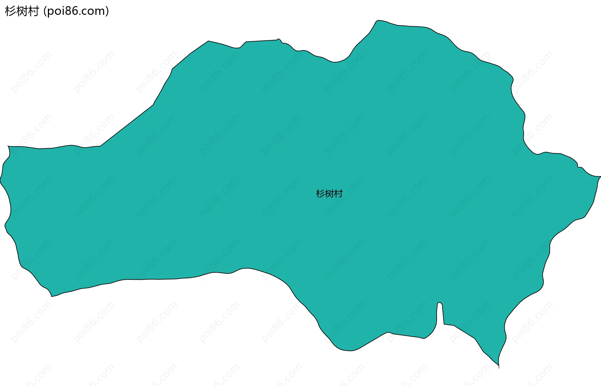 杉树村边界地图