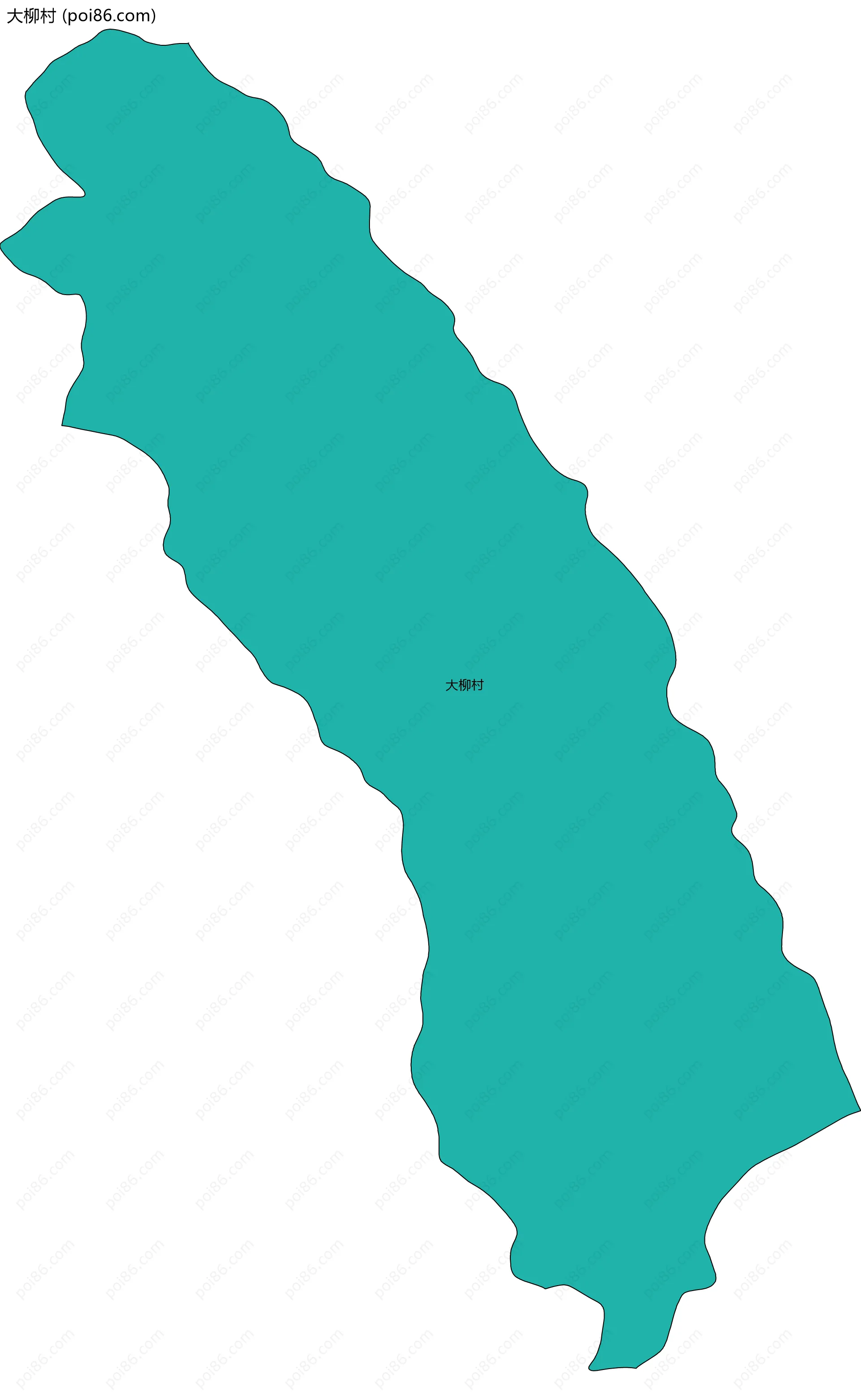 大柳村边界地图