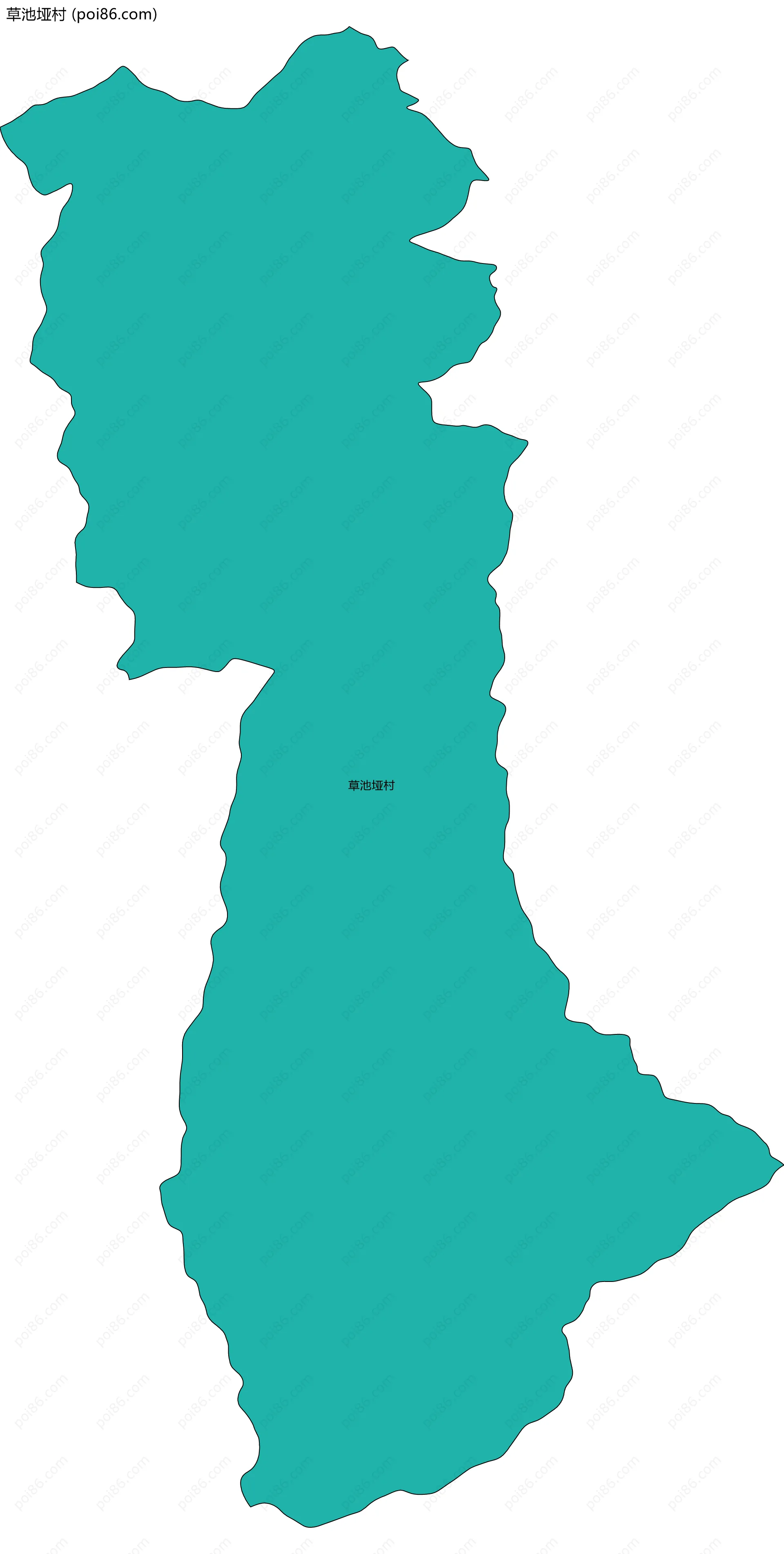 草池垭村边界地图