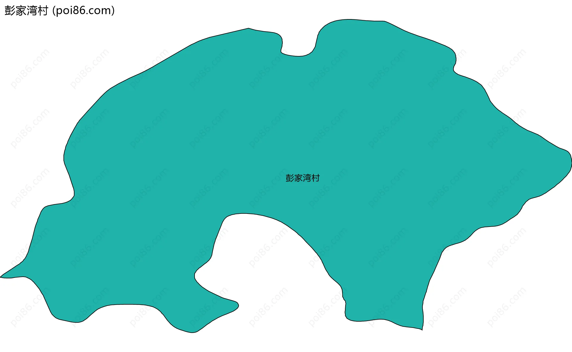 彭家湾村边界地图