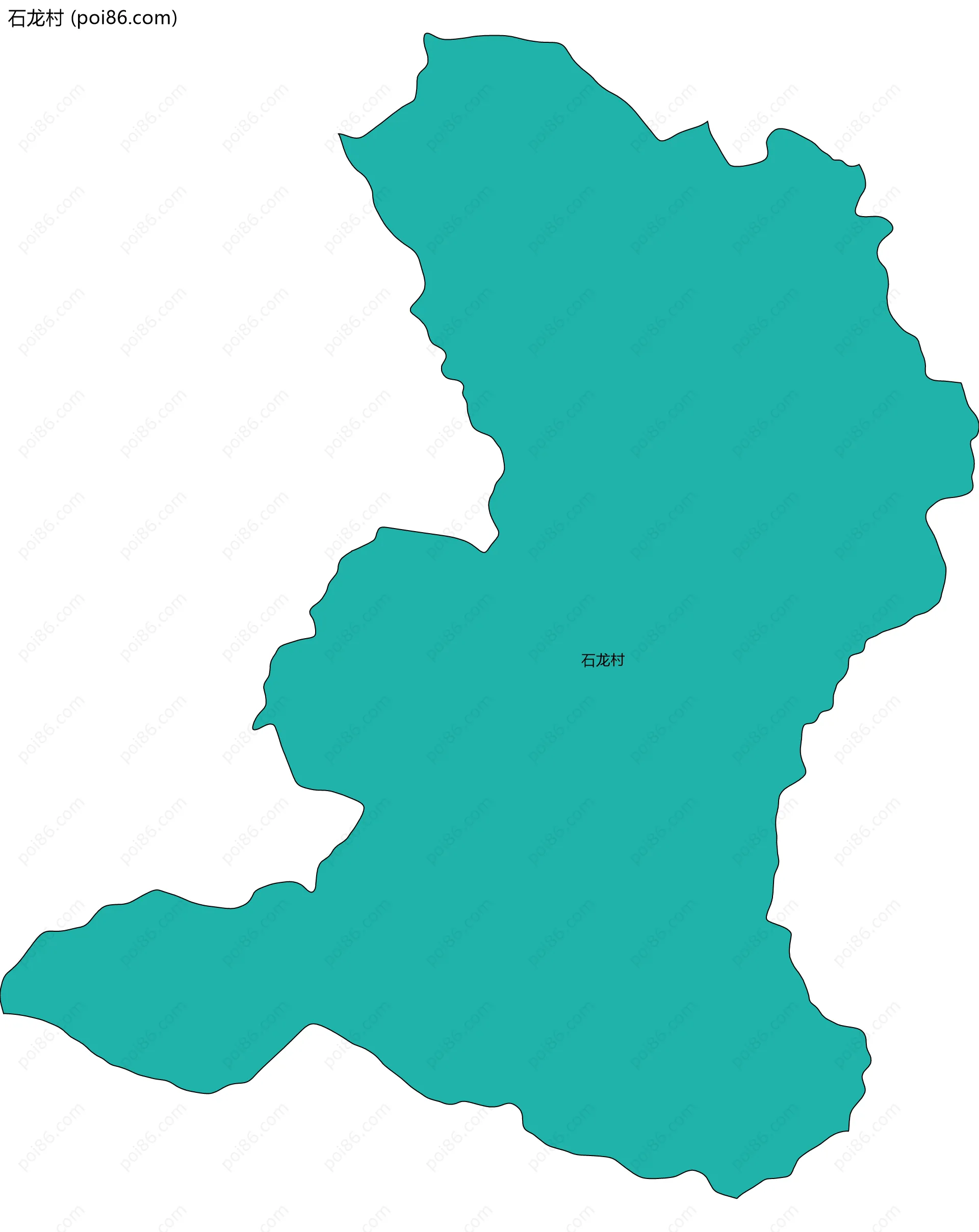 石龙村边界地图