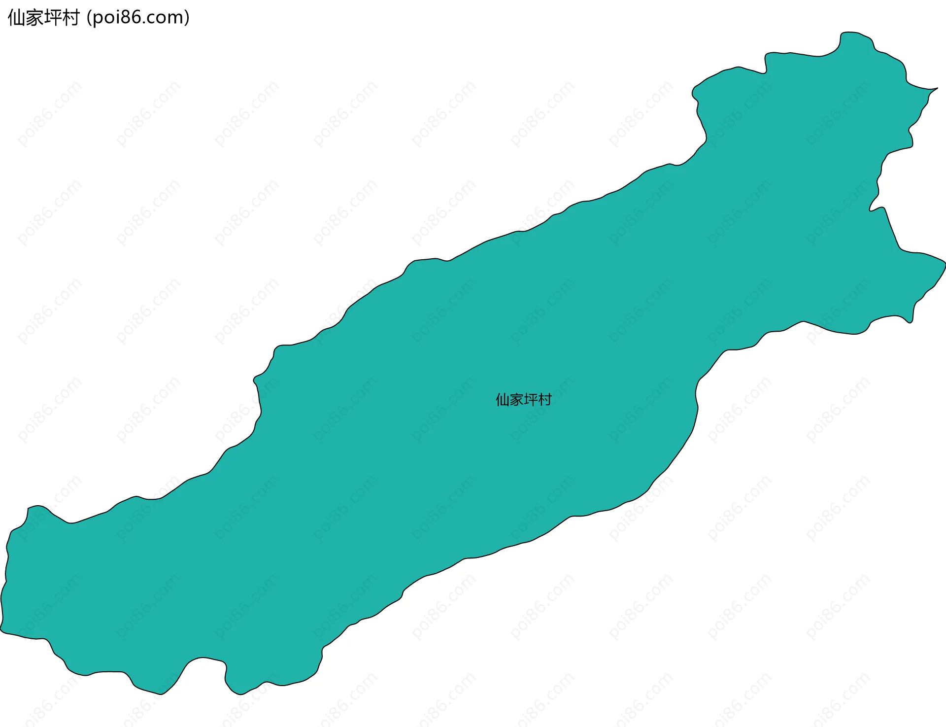仙家坪村边界地图