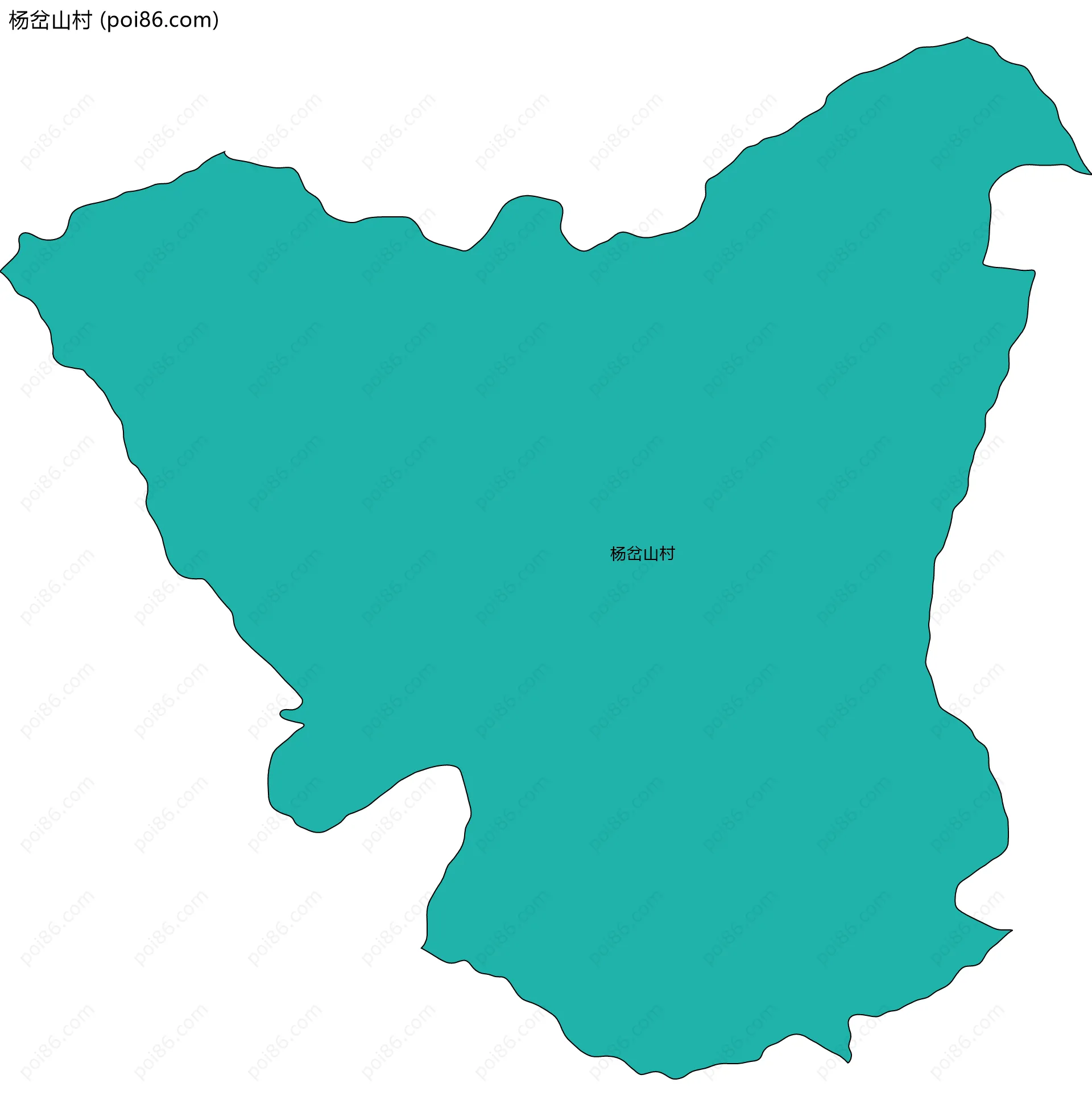 杨岔山村边界地图