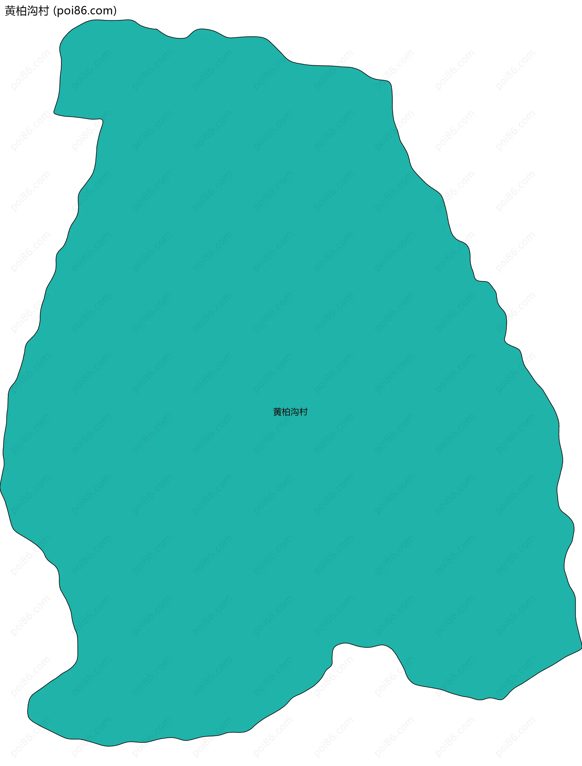 黄柏沟村边界地图