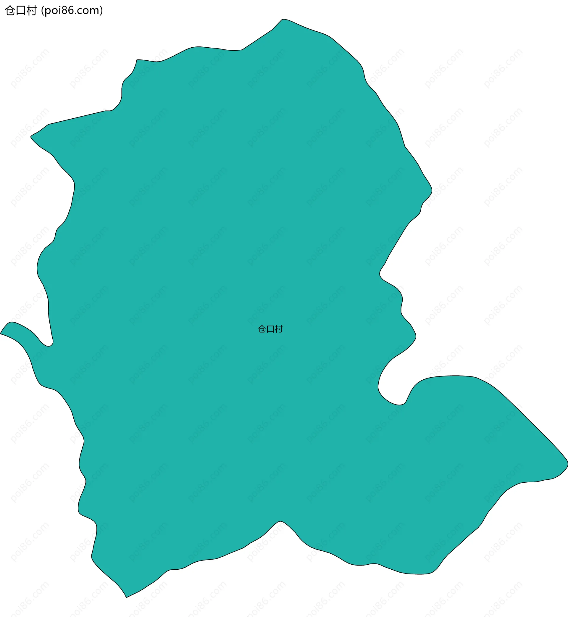 仓口村边界地图