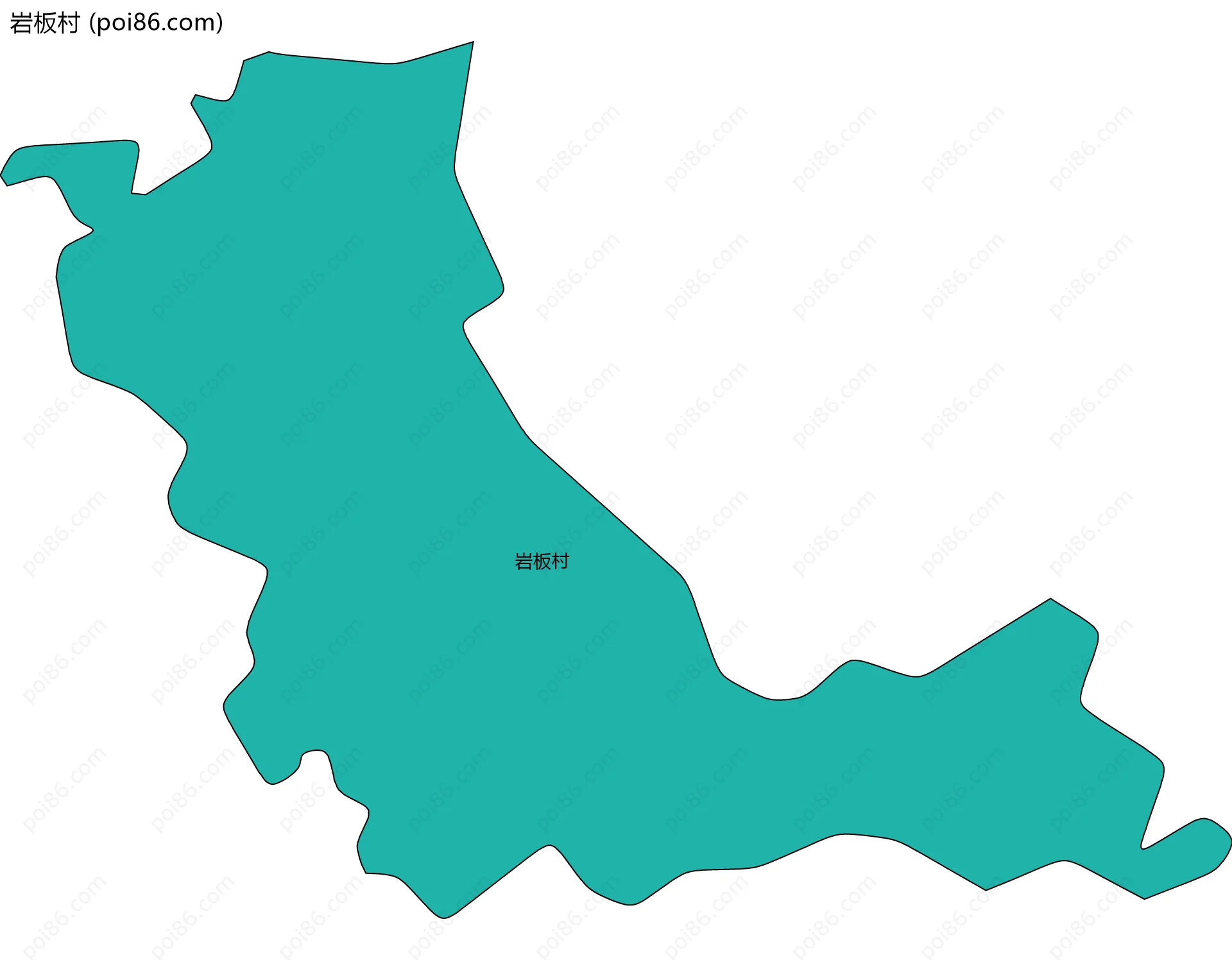 岩板村边界地图
