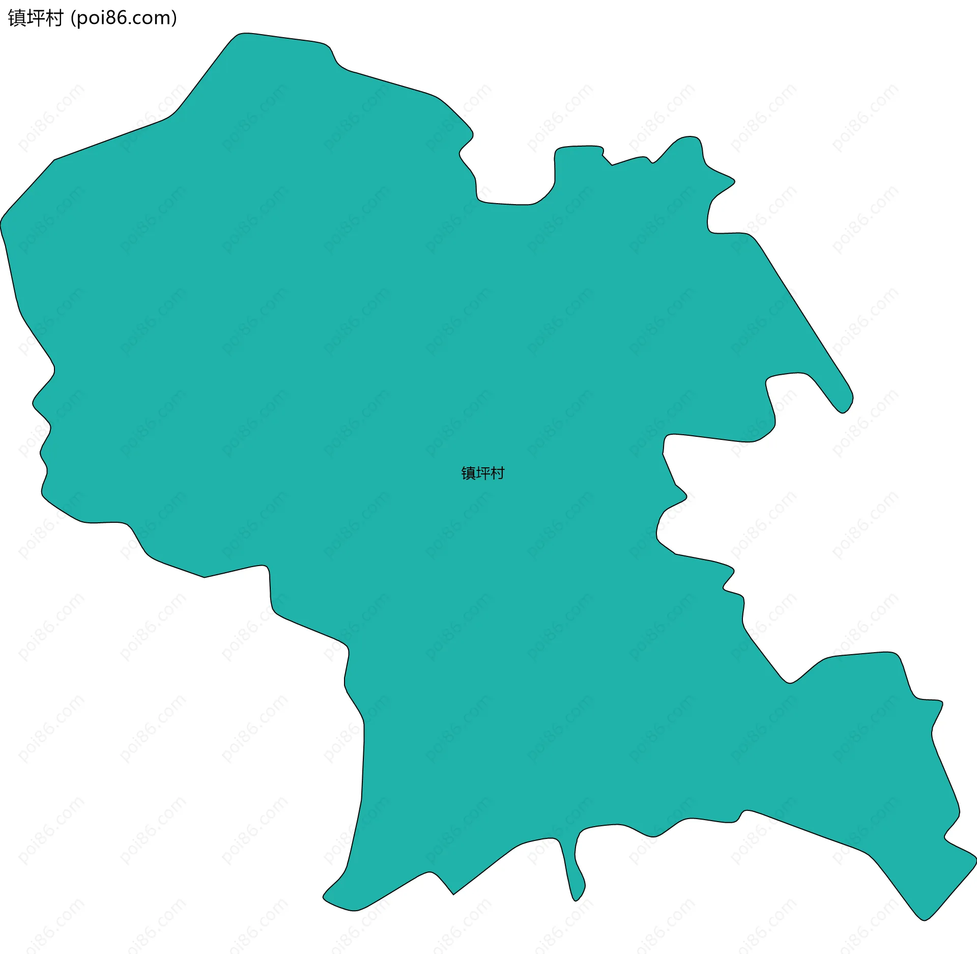 镇坪村边界地图