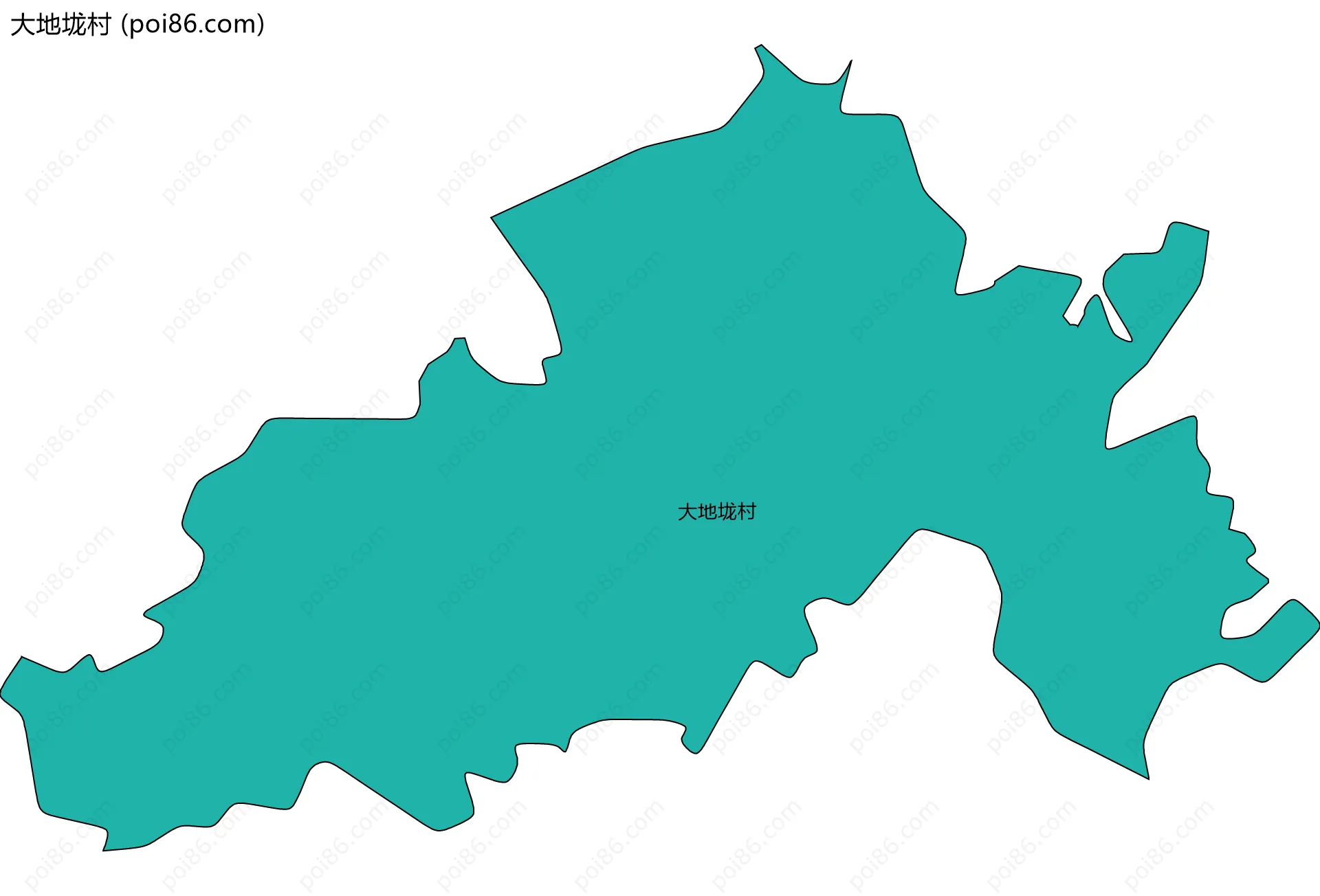 大地垅村边界地图