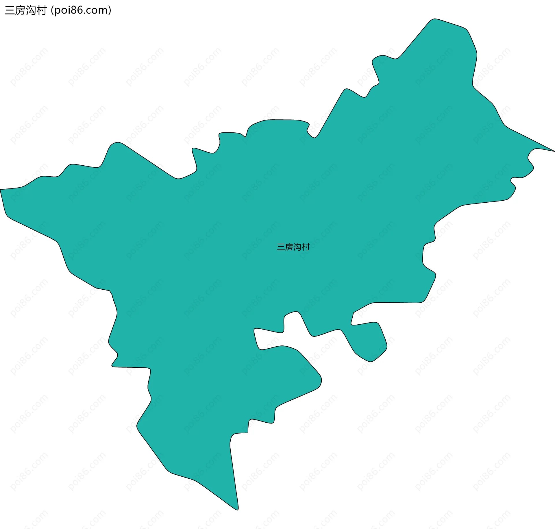 三房沟村边界地图