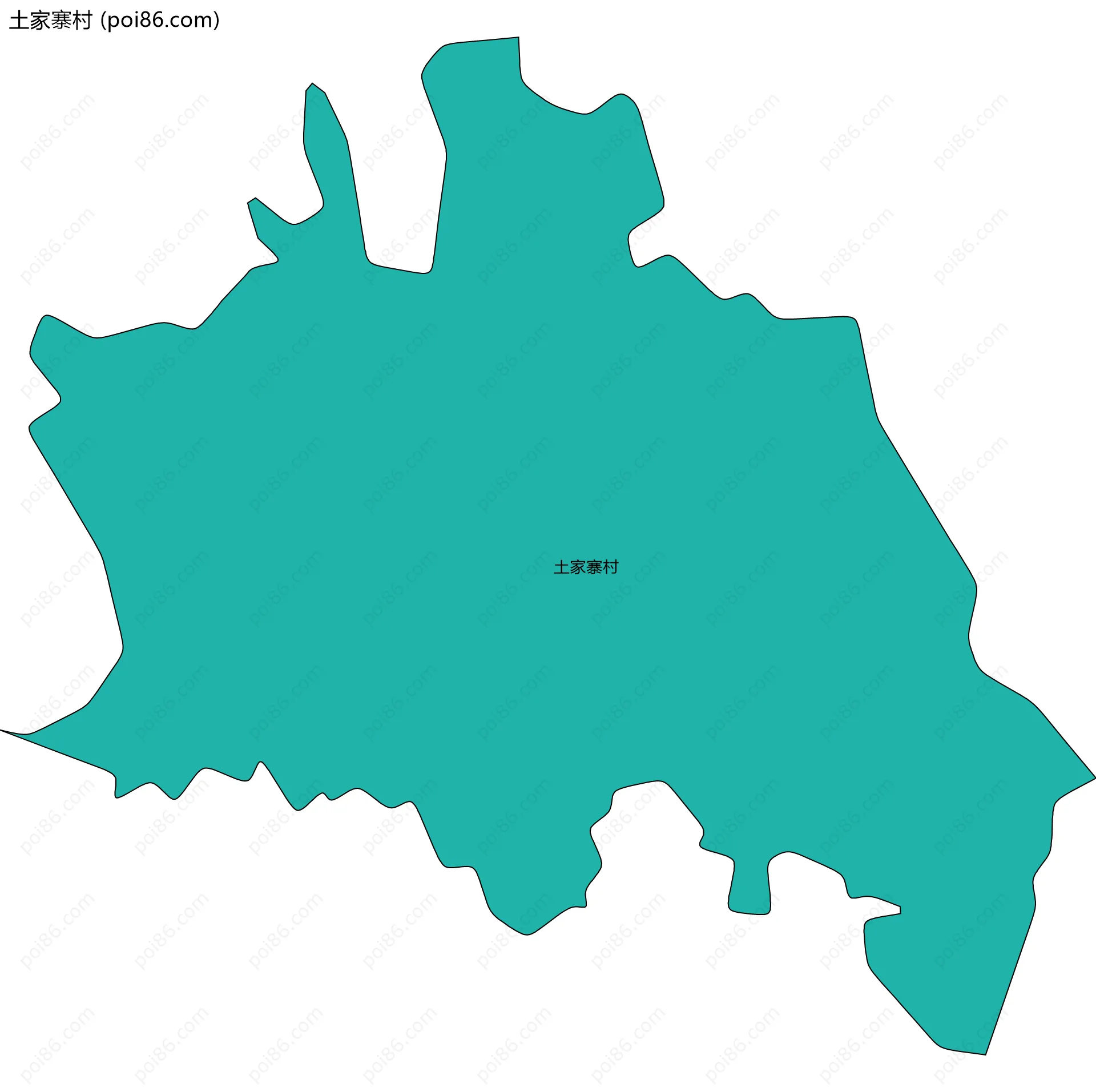 土家寨村边界地图