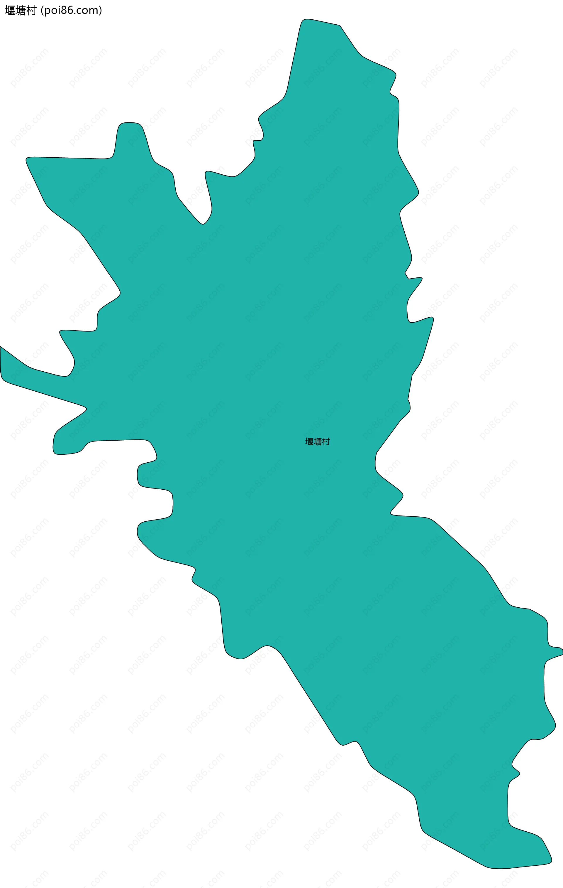 堰塘村边界地图