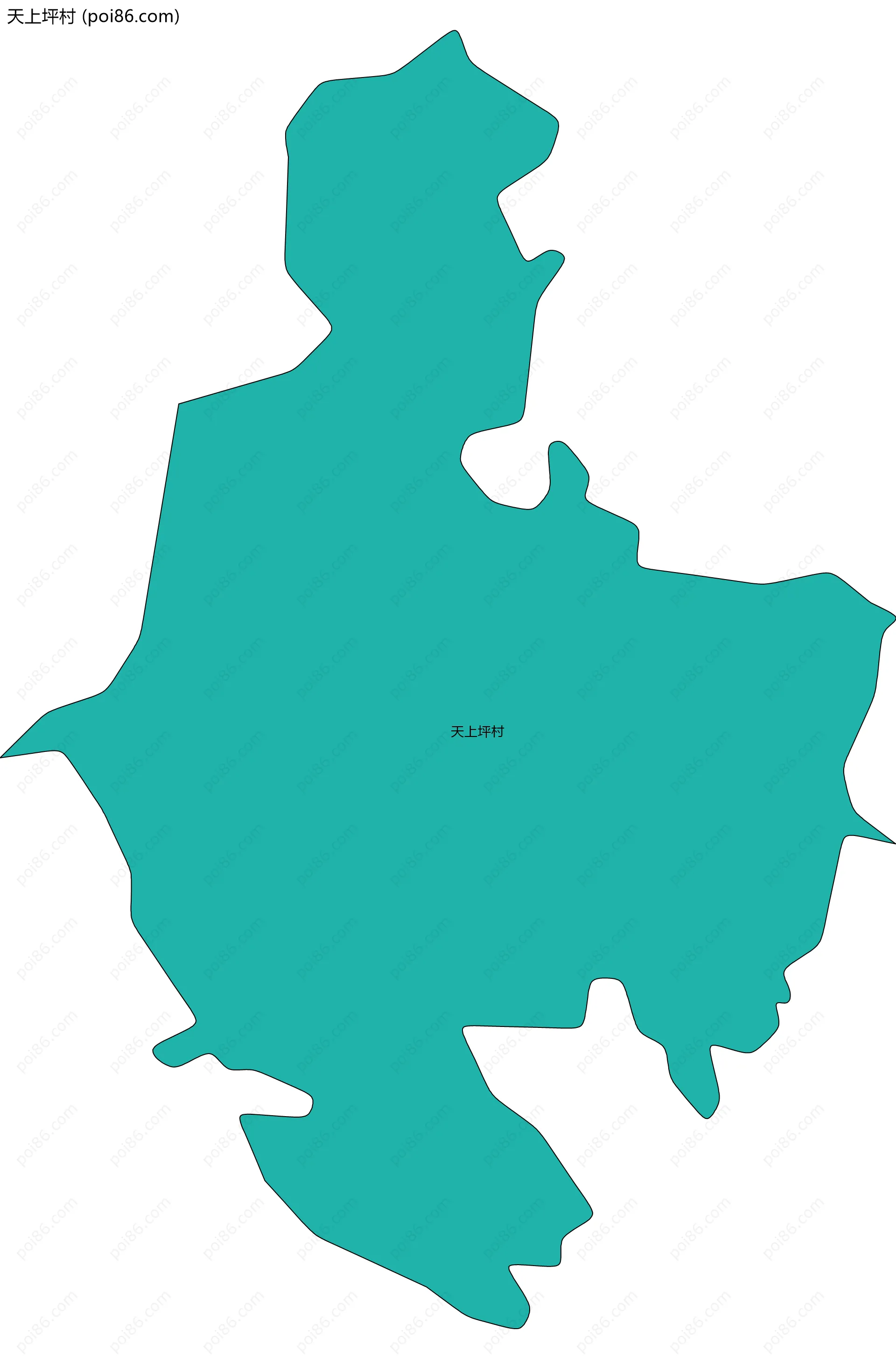 天上坪村边界地图