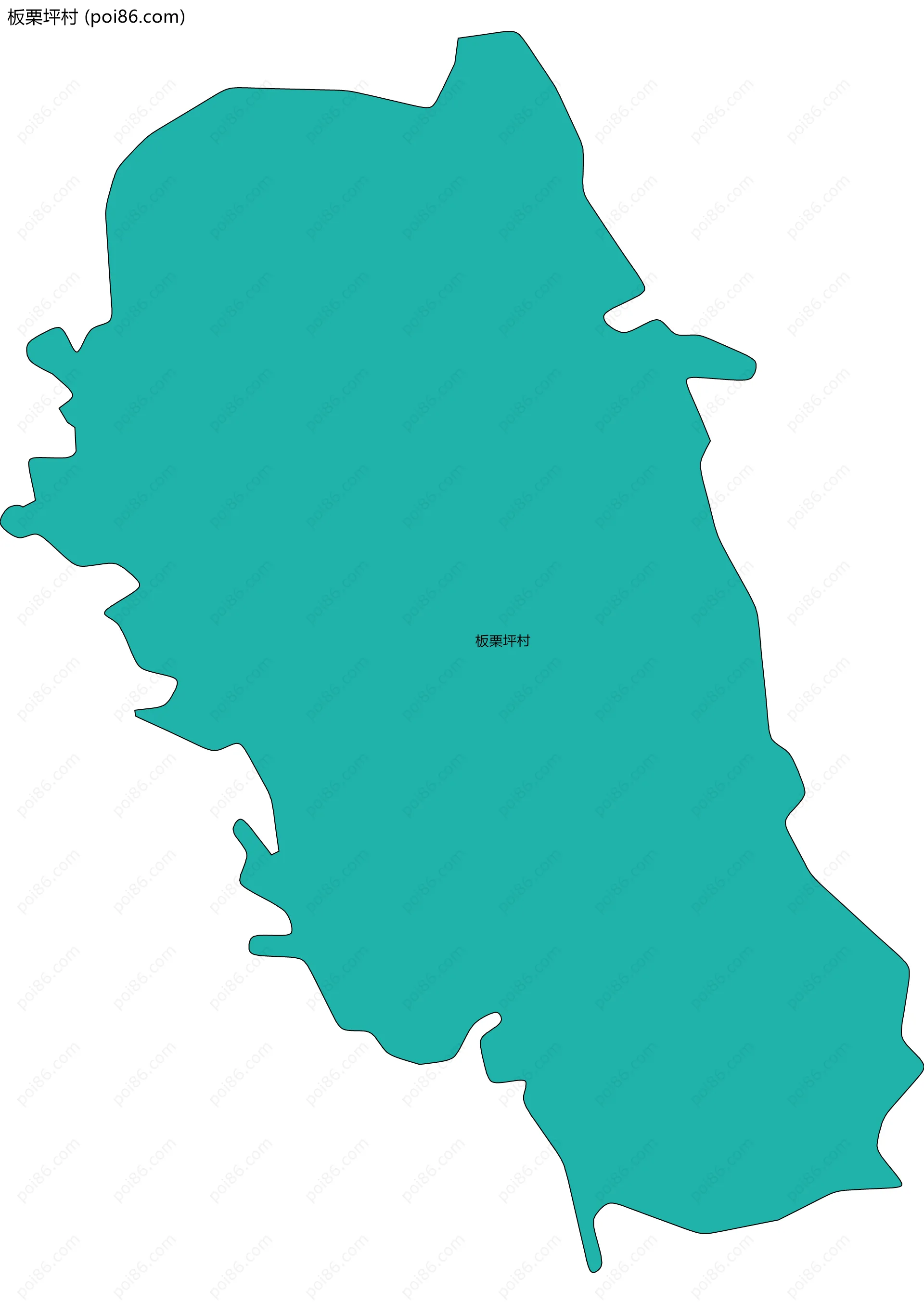 板栗坪村边界地图