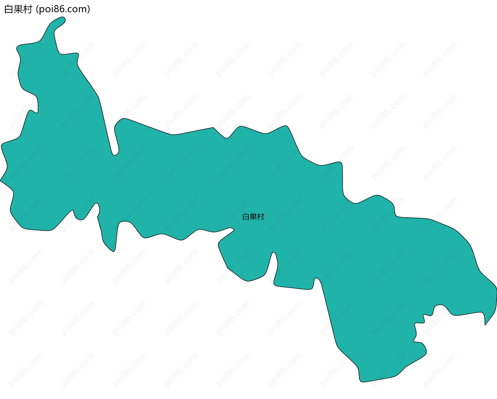 白果村边界地图