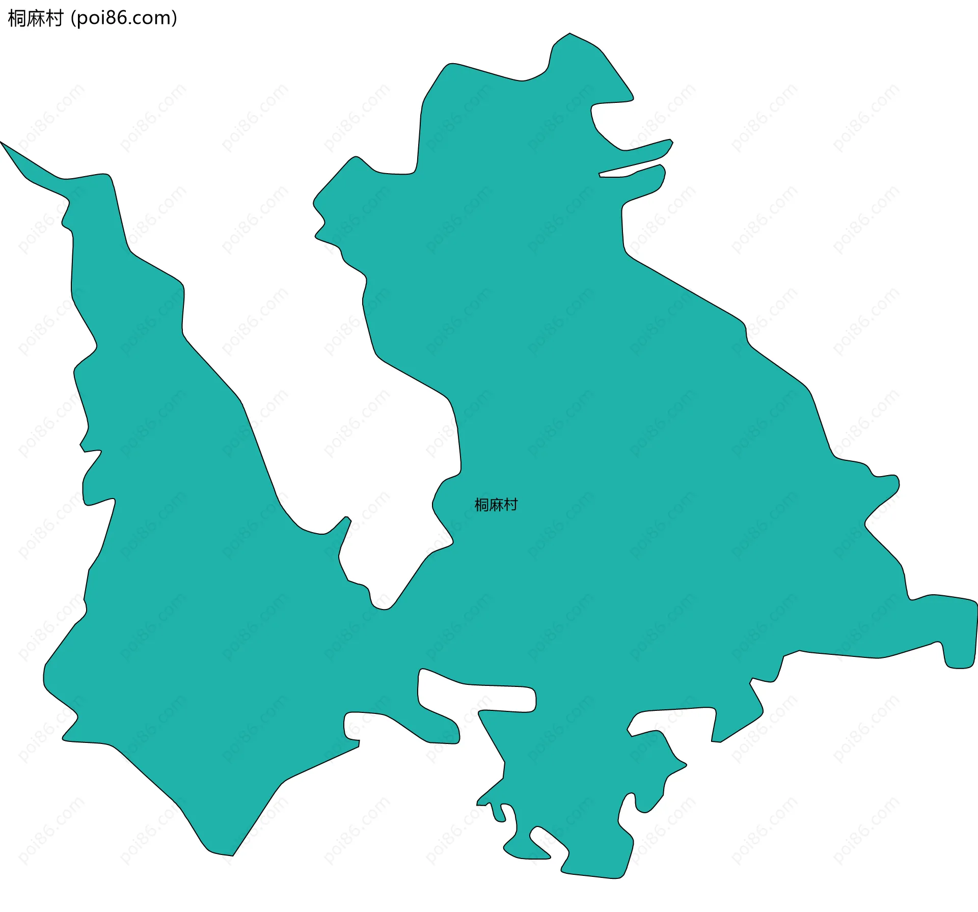 桐麻村边界地图