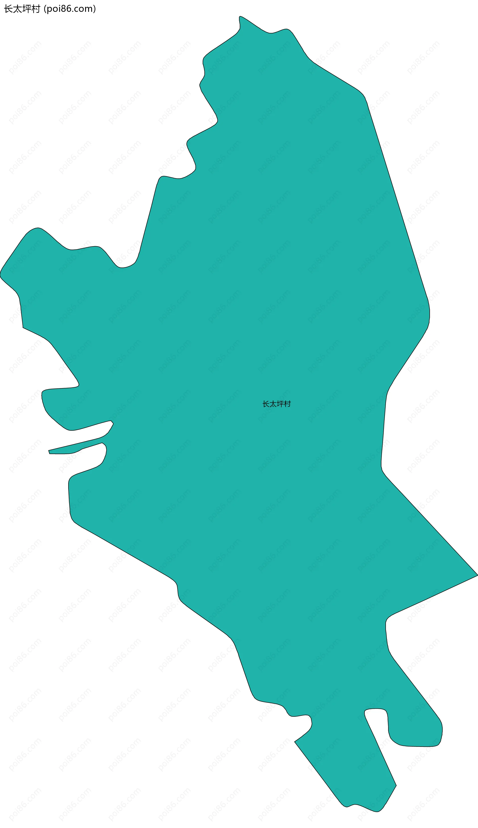 长太坪村边界地图