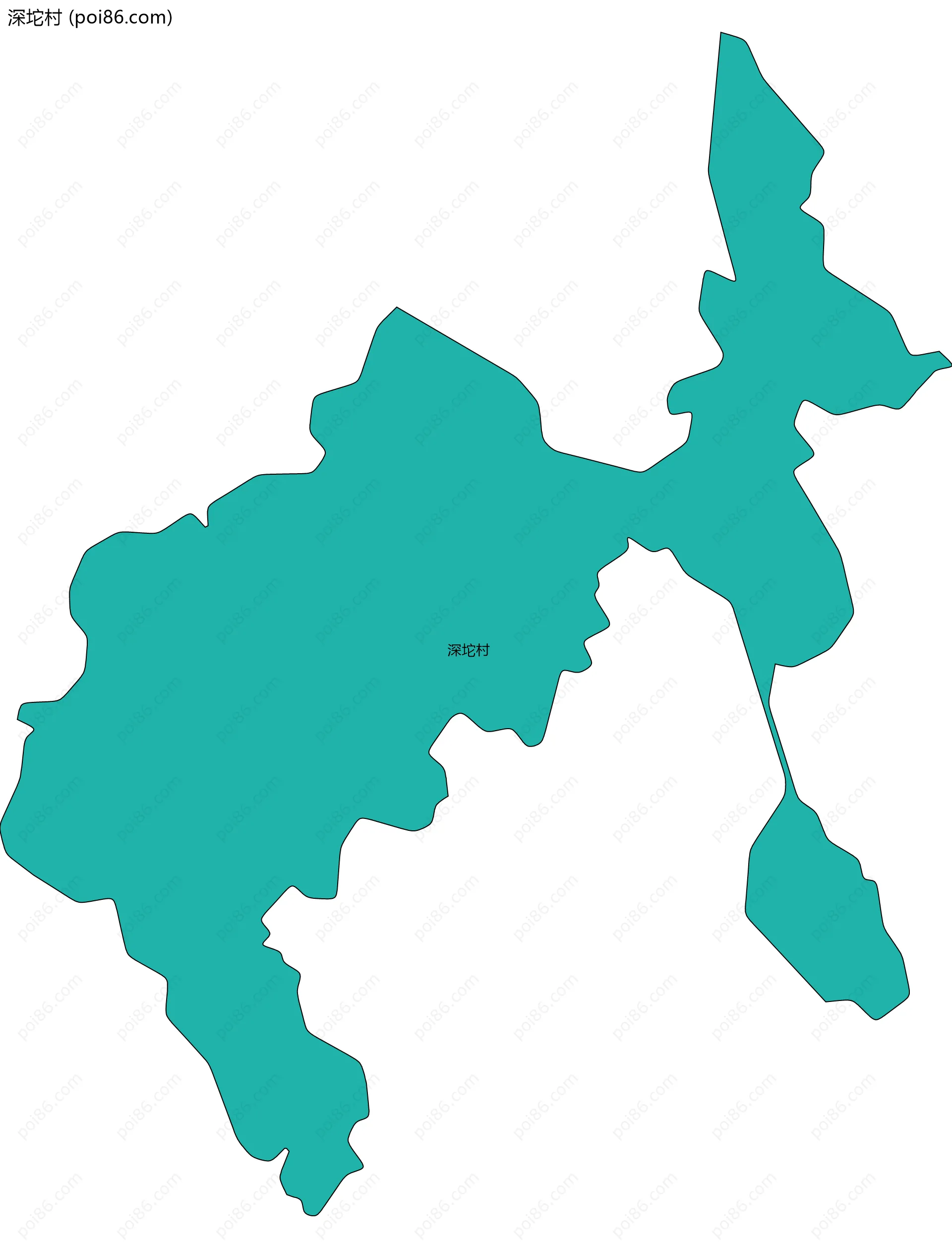 深坨村边界地图