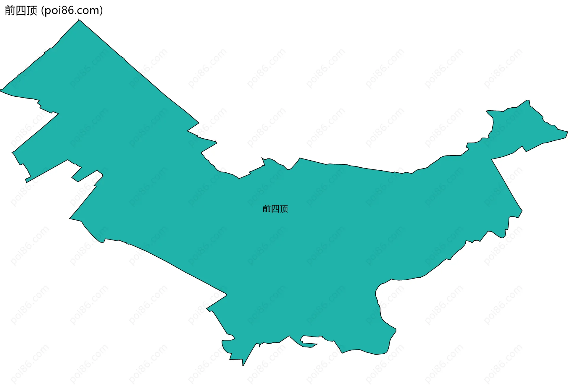 前四顶边界地图