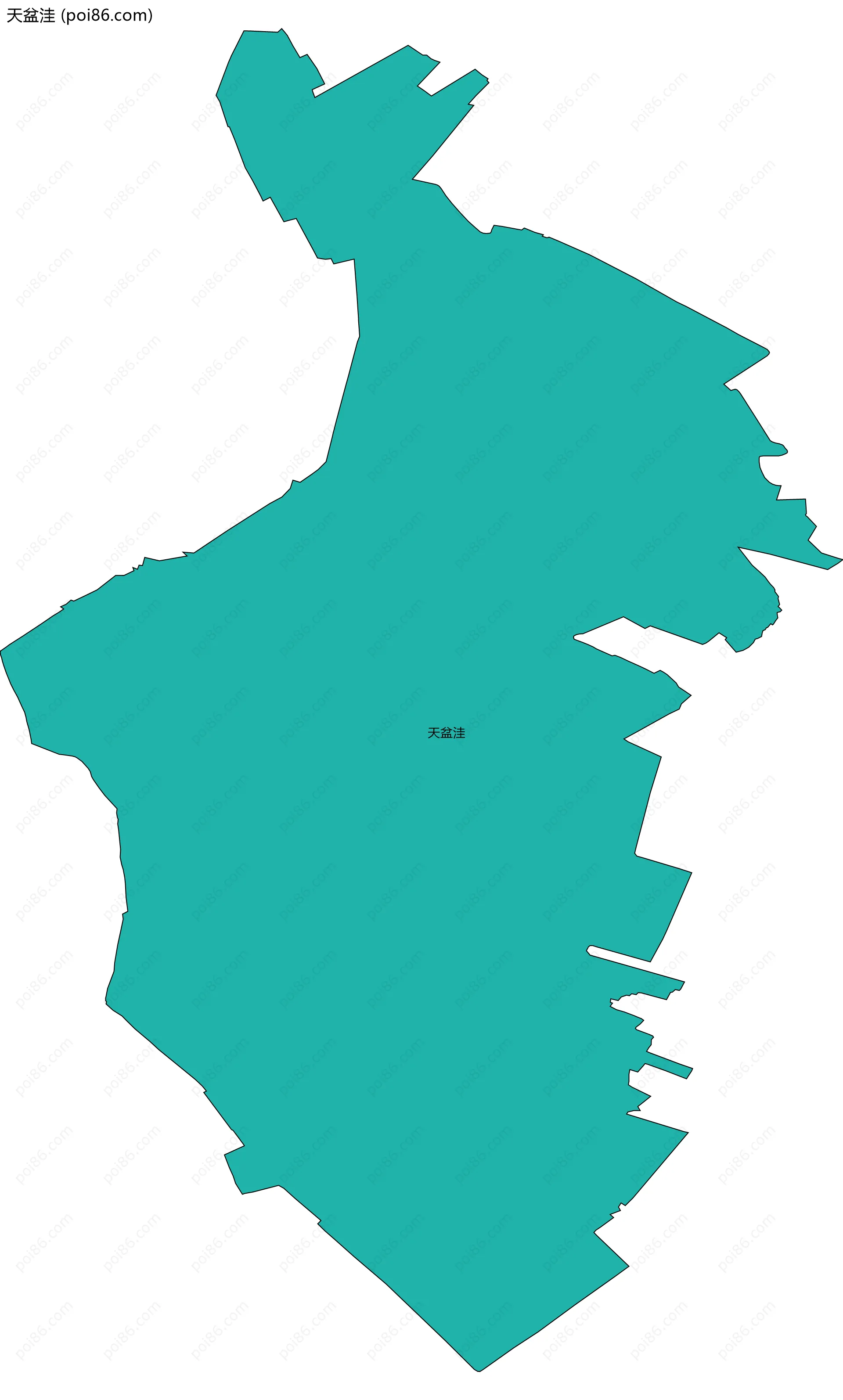 天盆洼边界地图