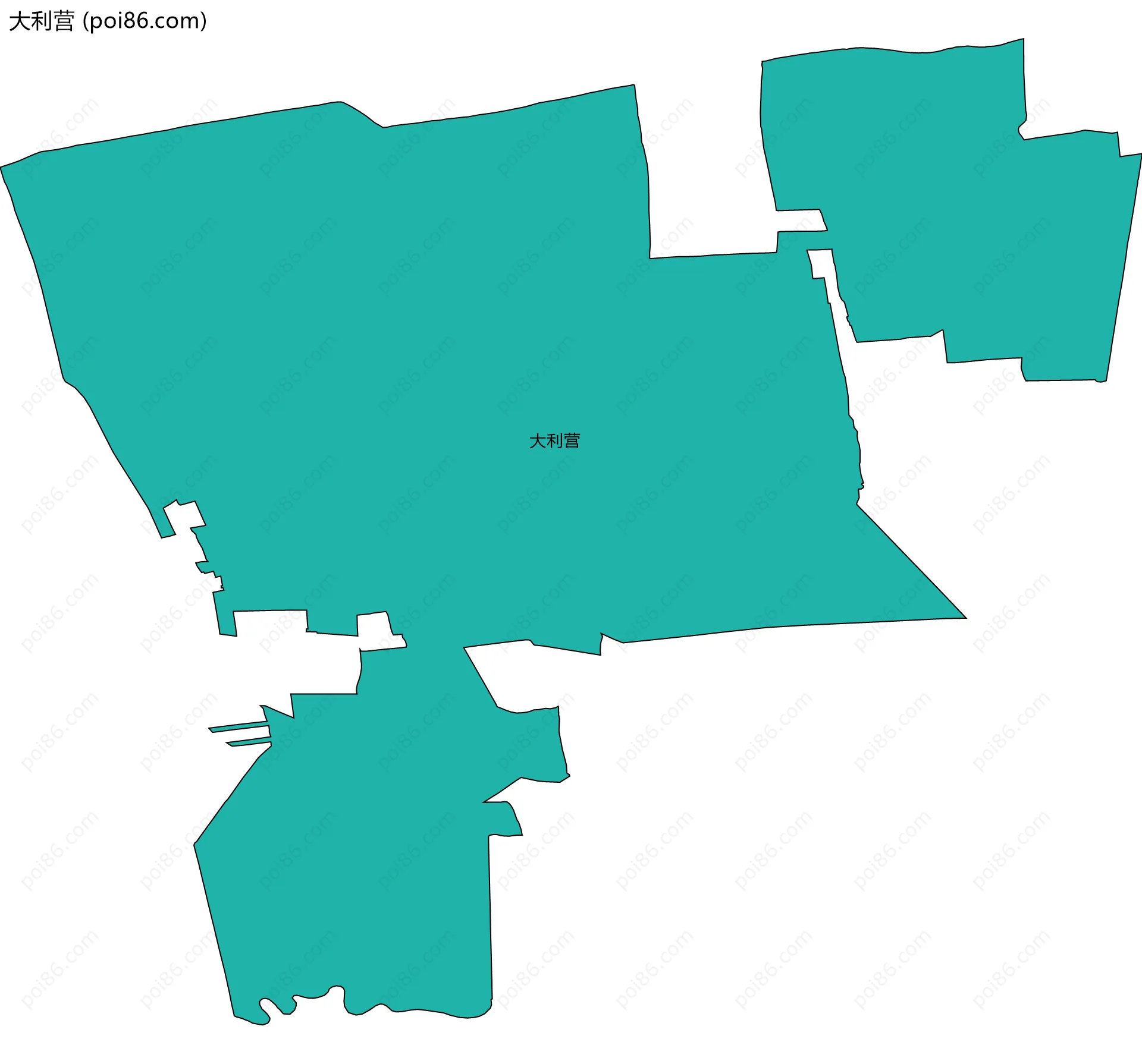 大利营边界地图