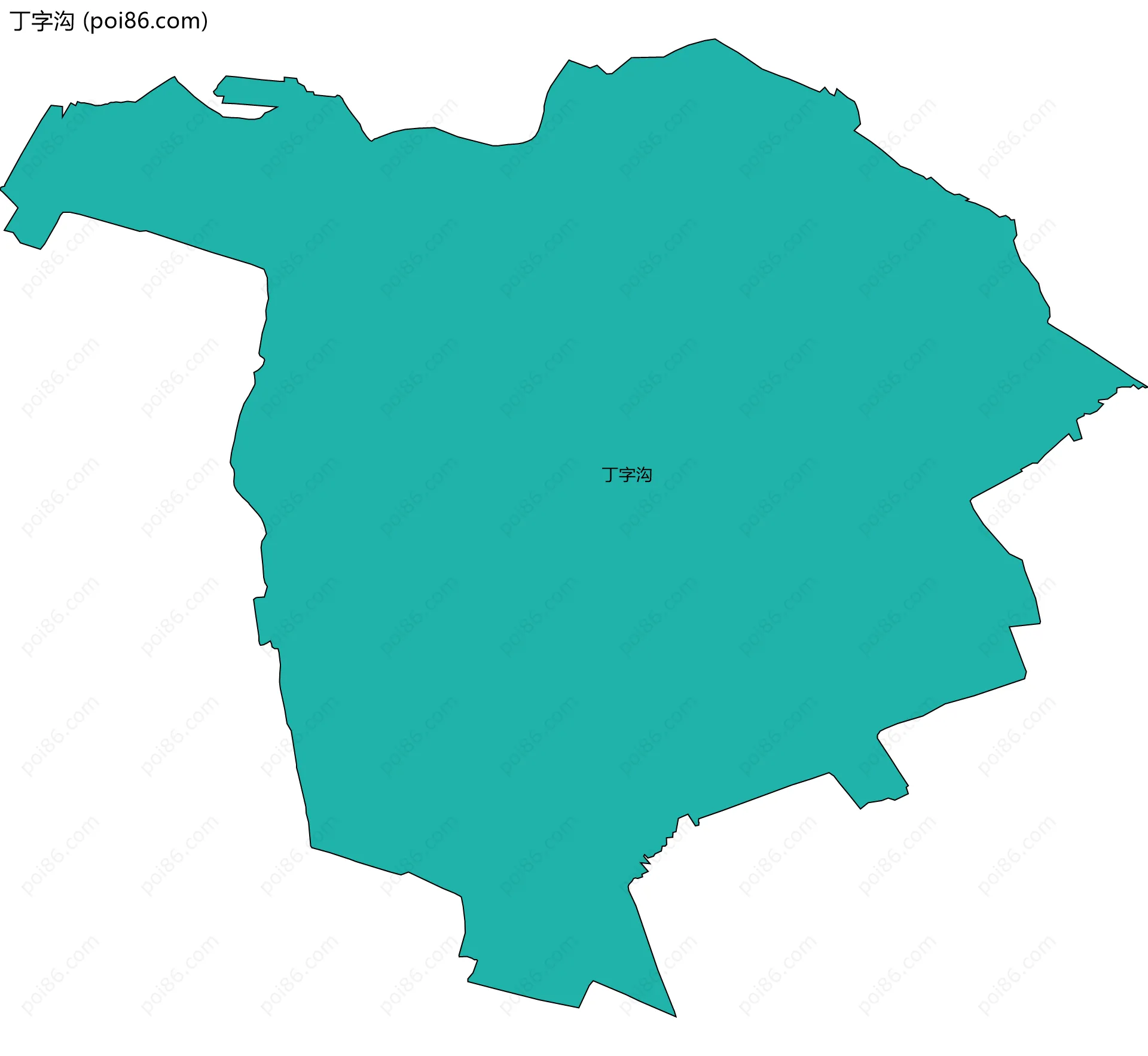 丁字沟边界地图