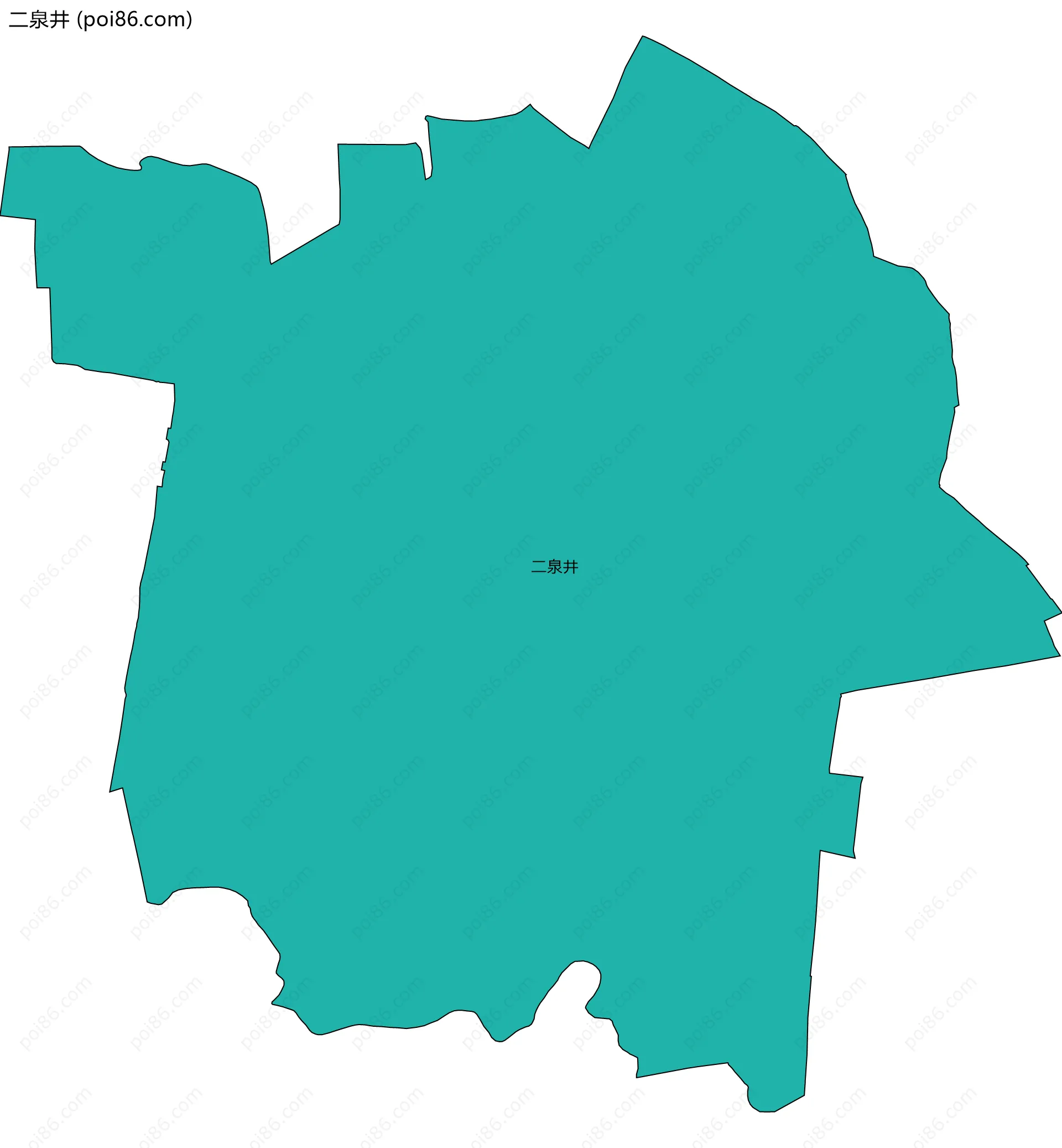 二泉井边界地图