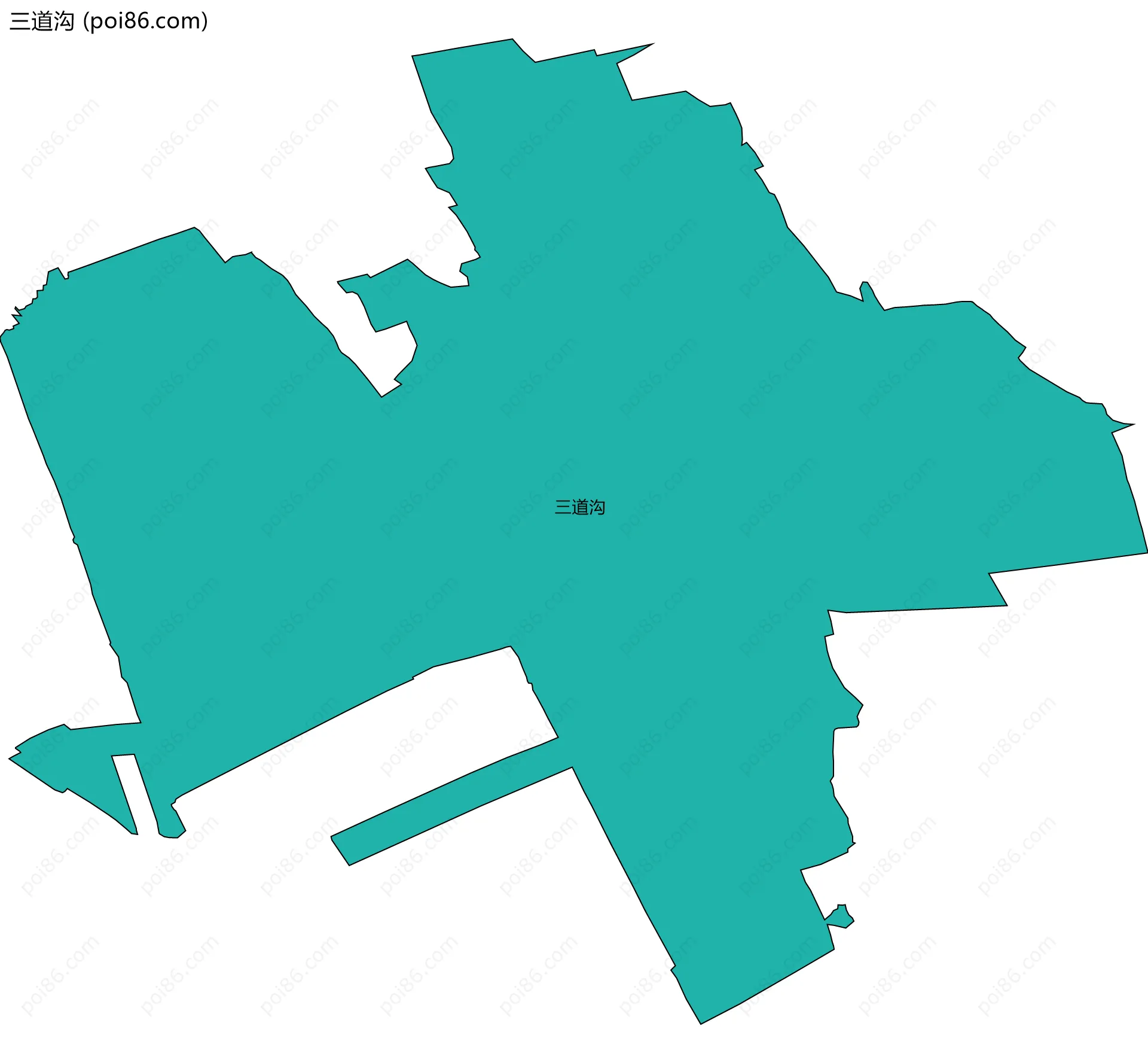 三道沟边界地图