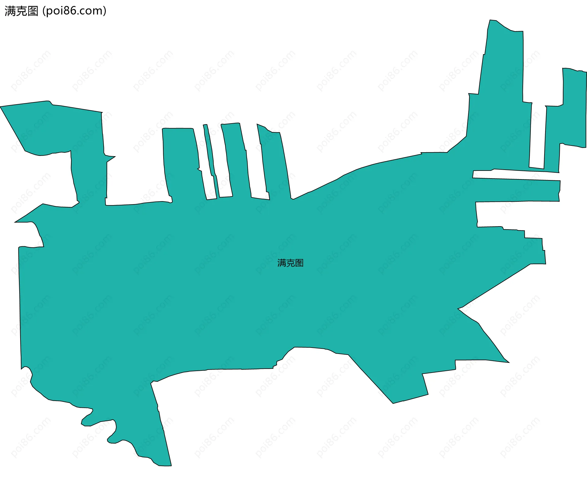 满克图边界地图