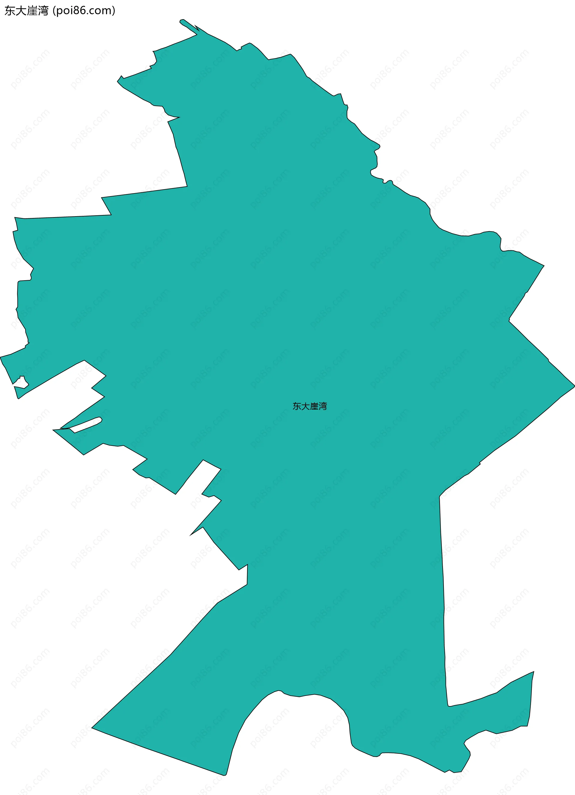 东大崖湾边界地图