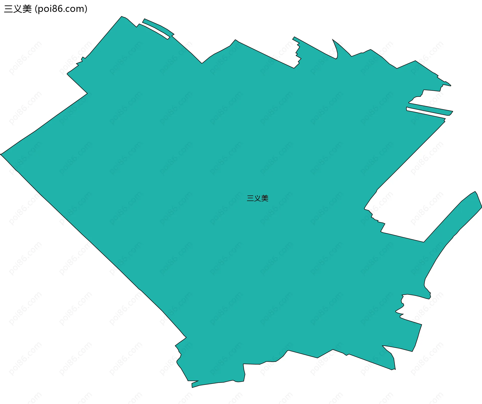 三义美边界地图