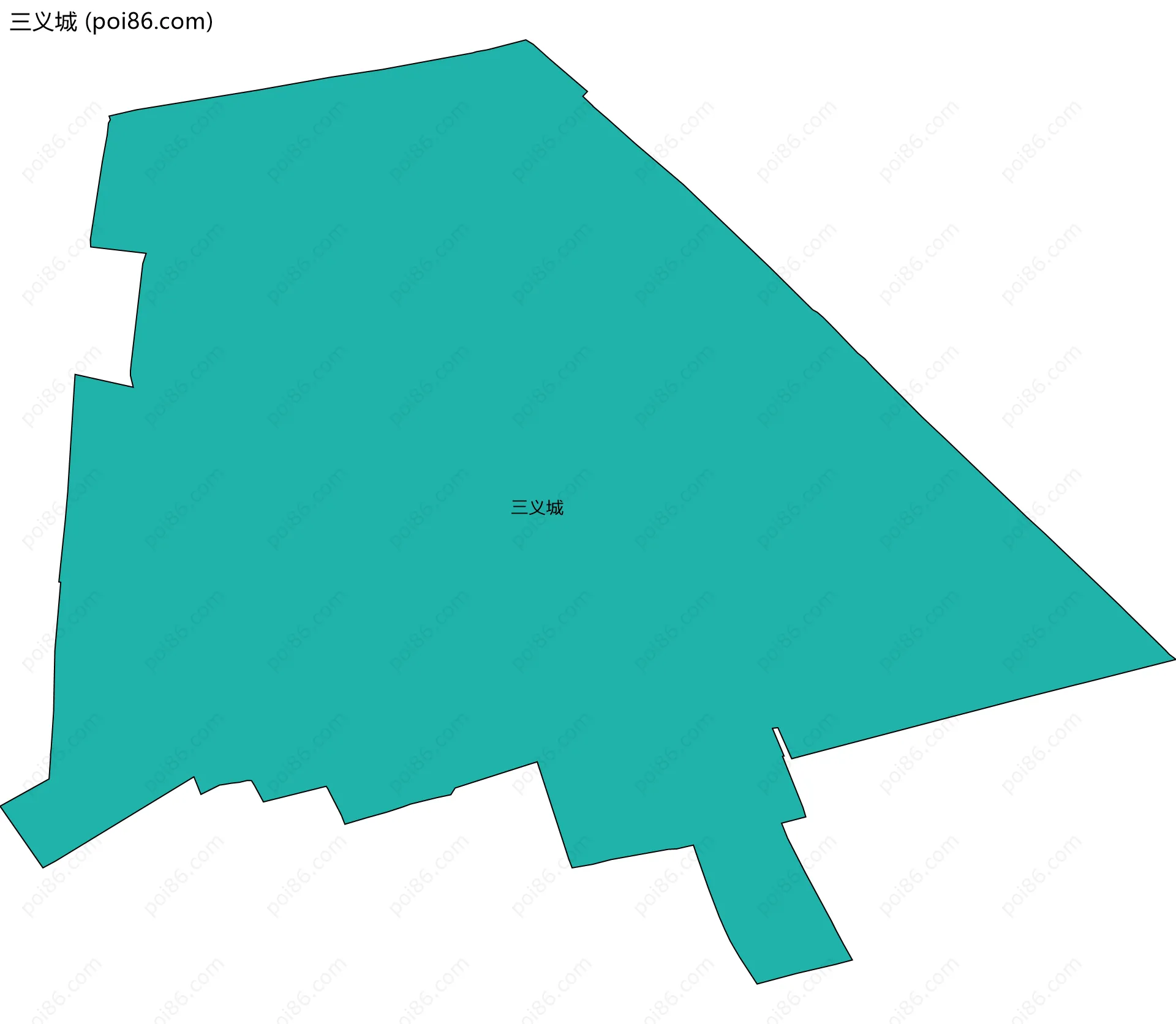 三义城边界地图