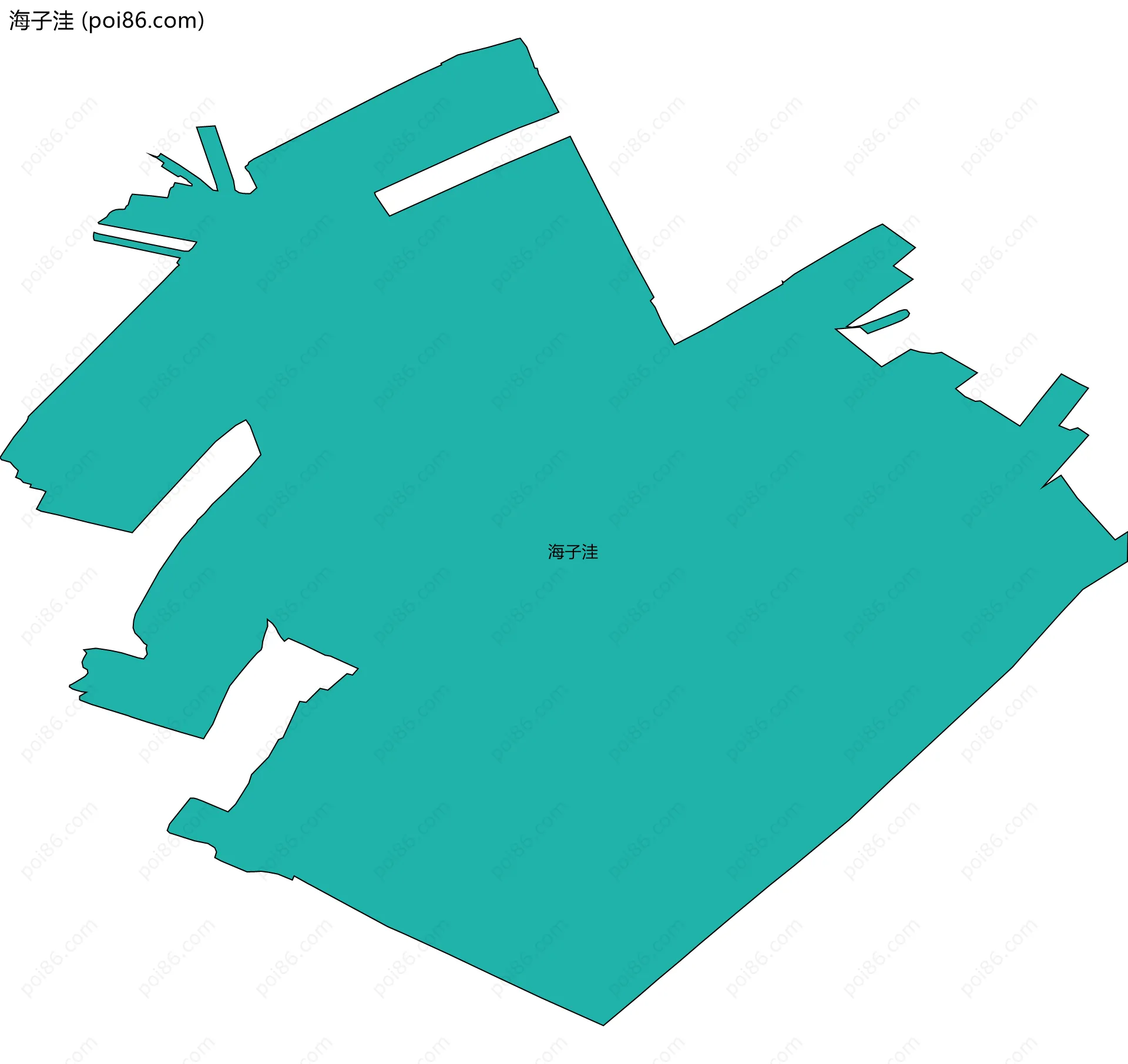 海子洼边界地图