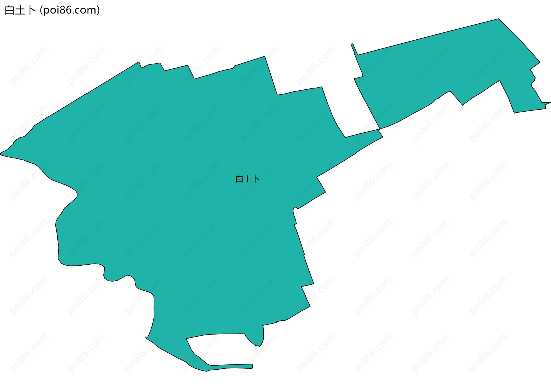 白土卜边界地图
