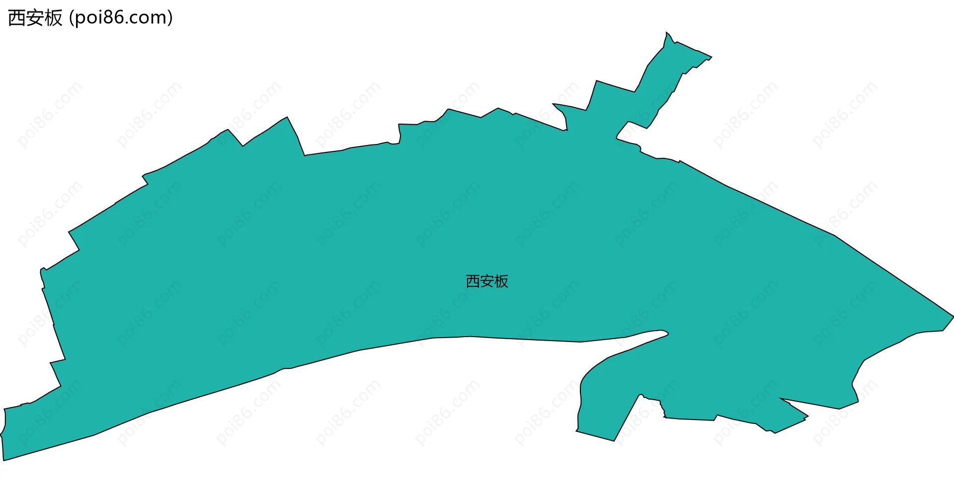 西安板边界地图