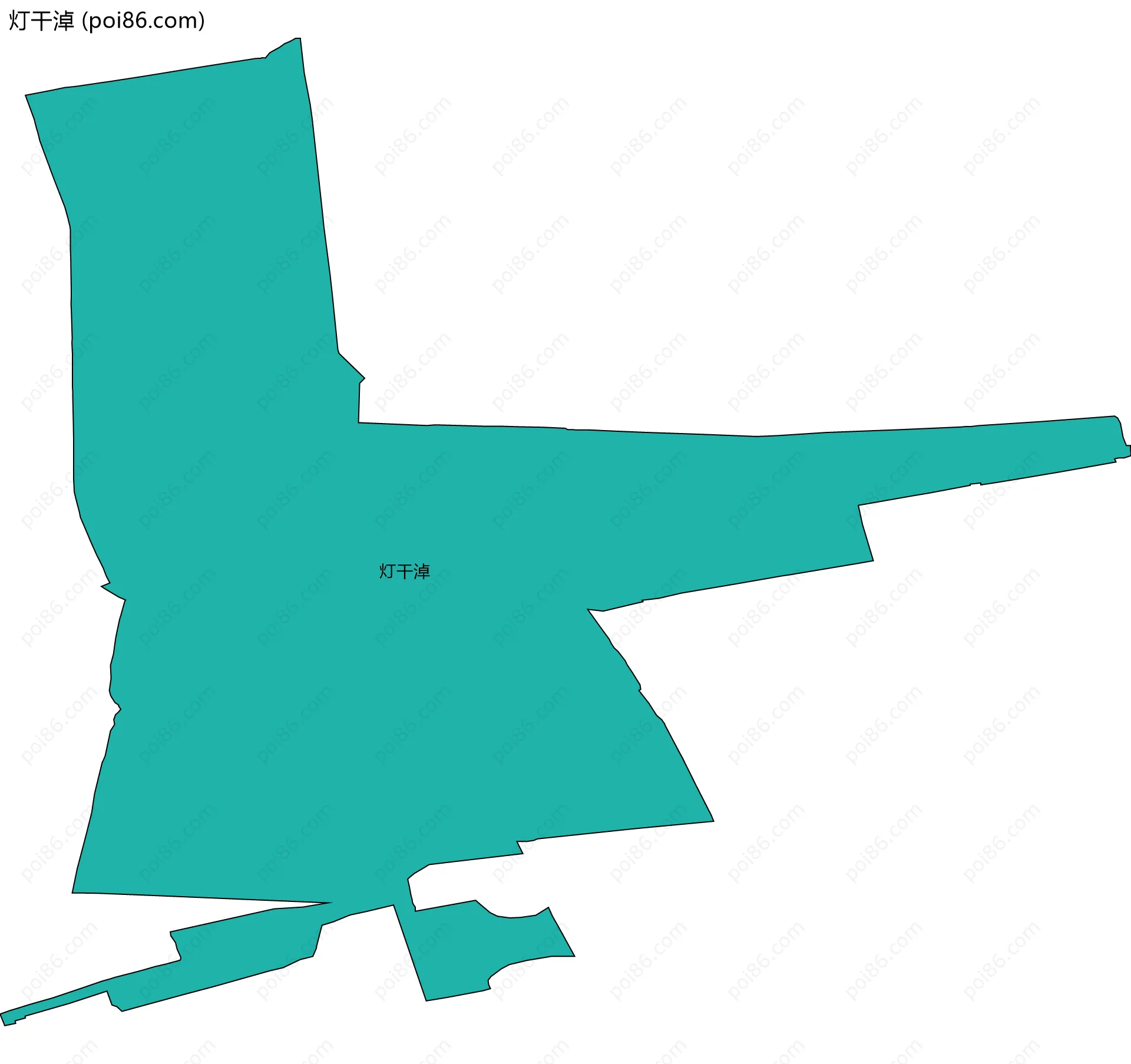 灯干淖边界地图