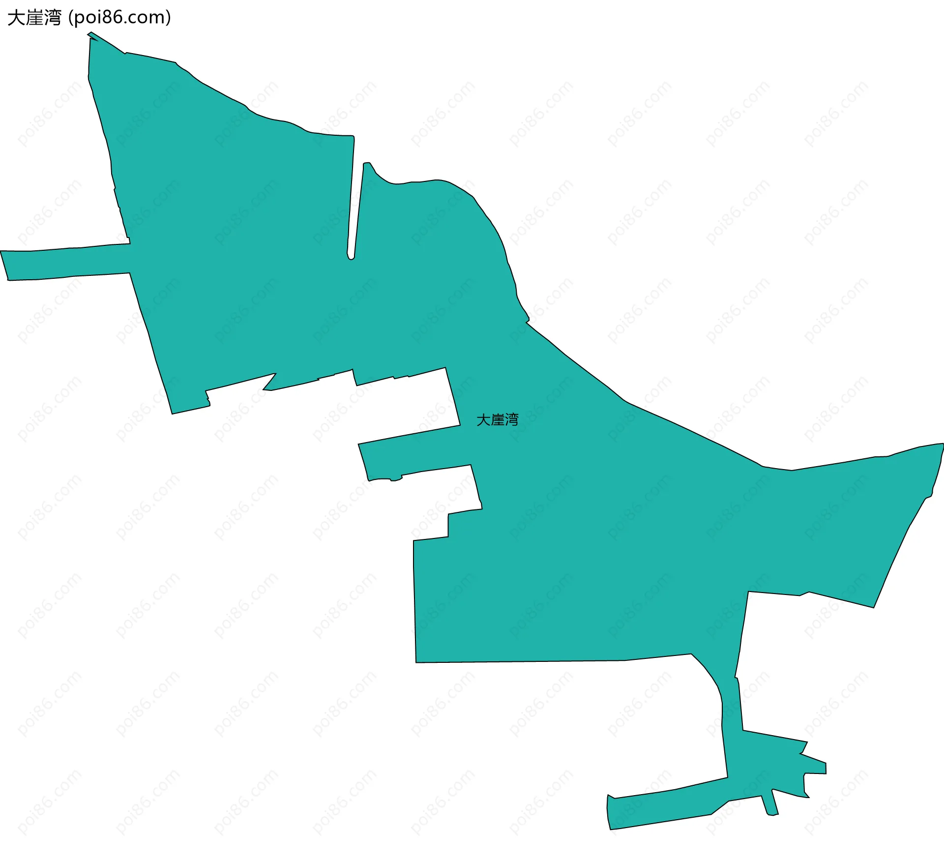 大崖湾边界地图