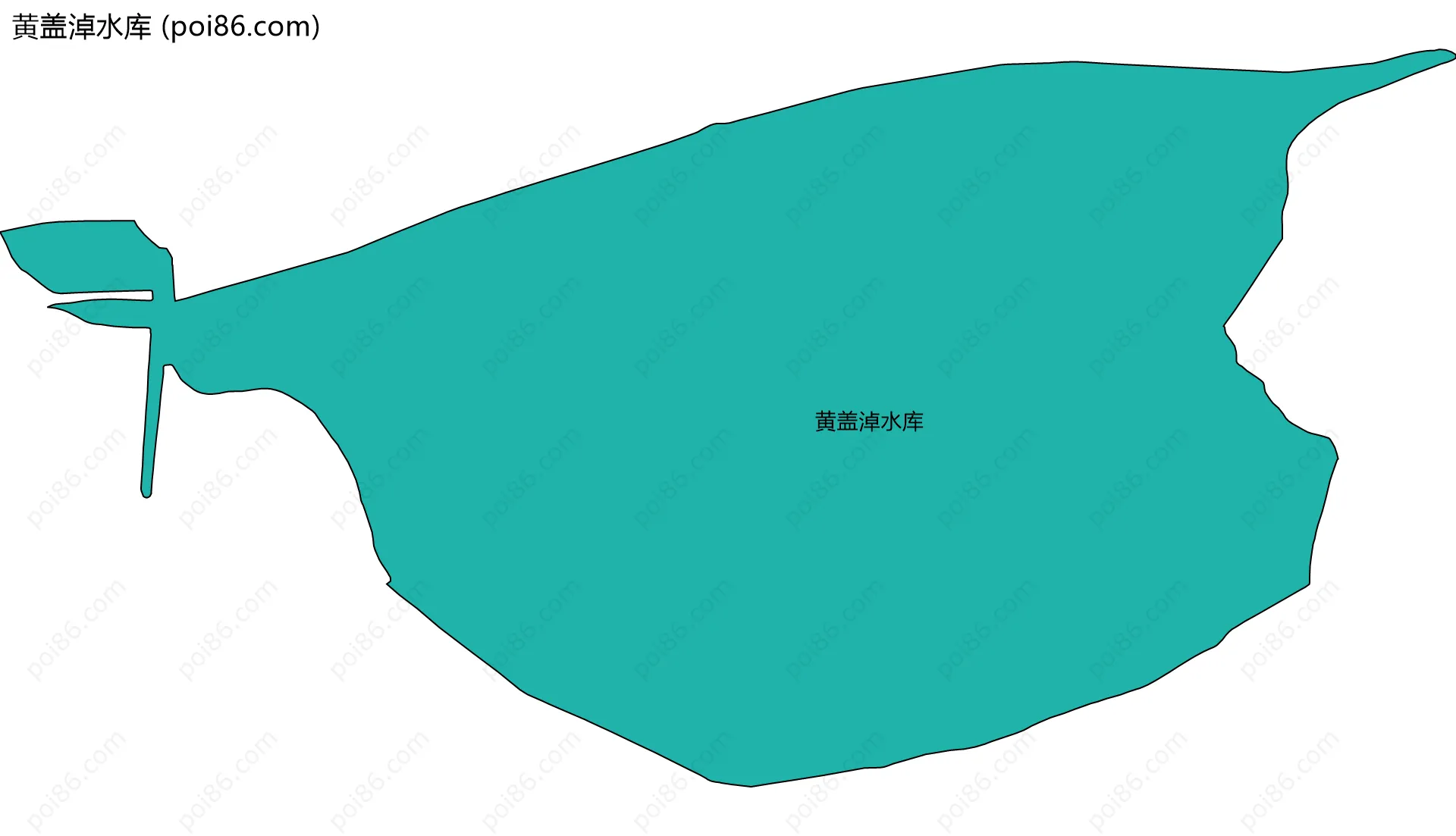 黄盖淖水库边界地图