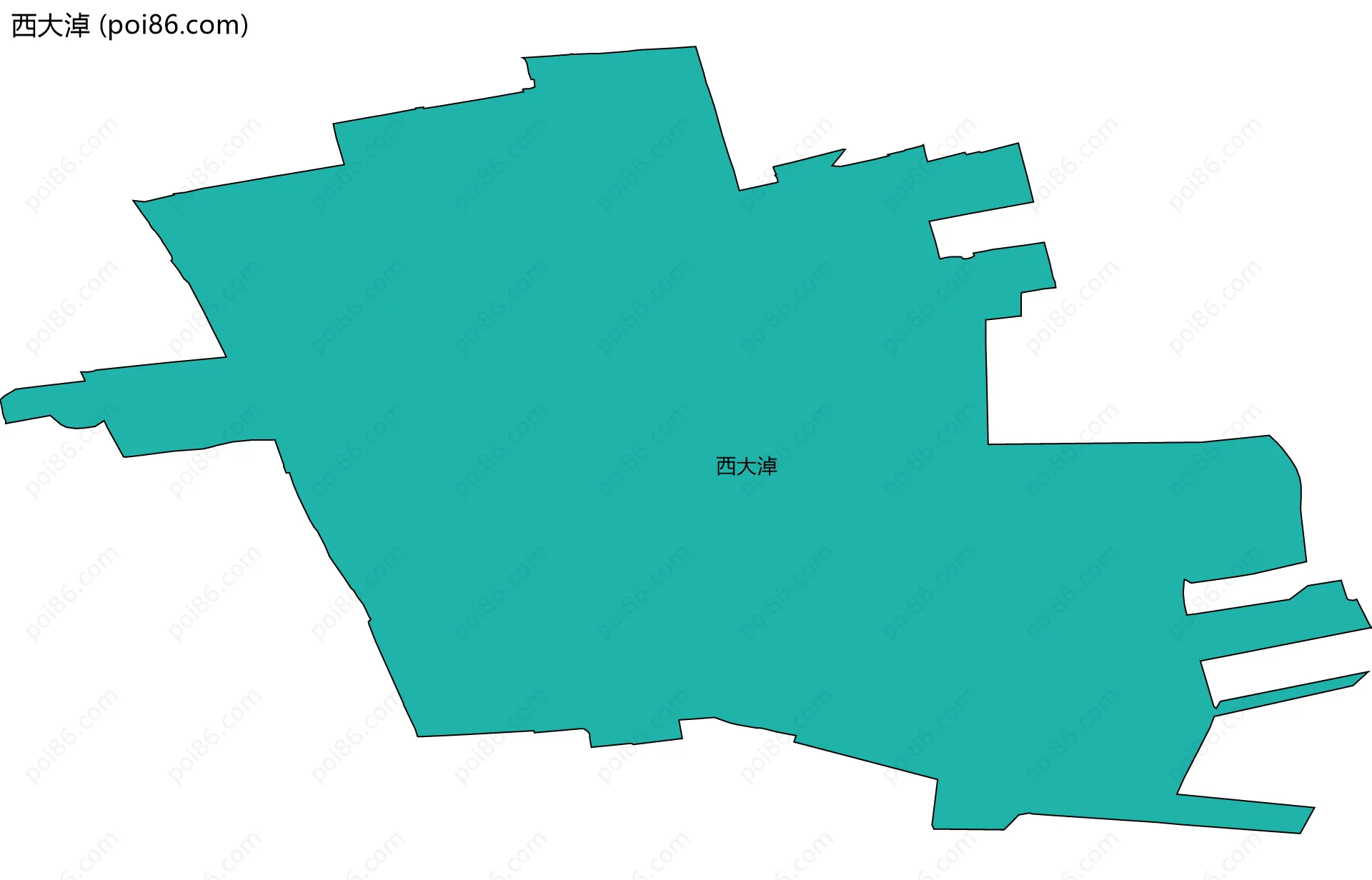 西大淖边界地图