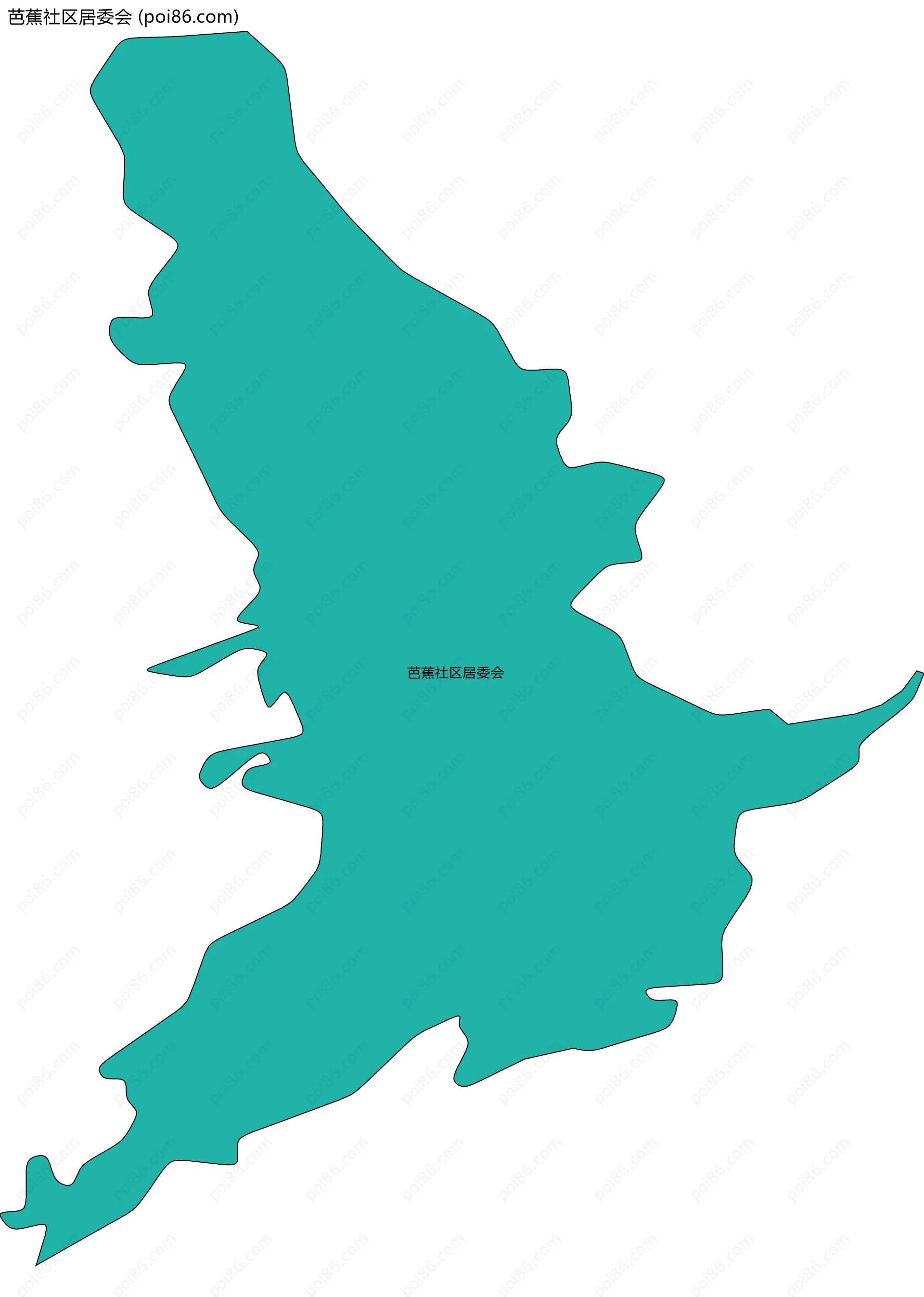 芭蕉社区居委会边界地图